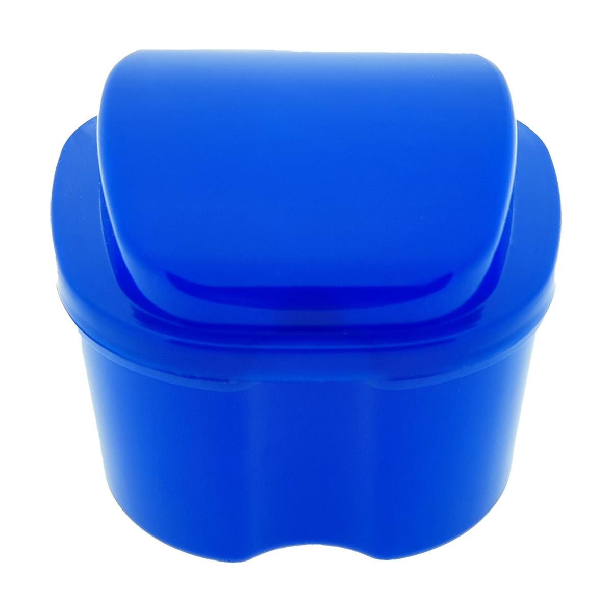 varivendo Zahndose Reinigungsdose Prothesen Zahnspangen Behälter Blau 90x75x75mm (Stück, 1 St., Reinigungsdose), Gebissaufbewahrung Prothesendose Zahndose – Bild 4 von 5