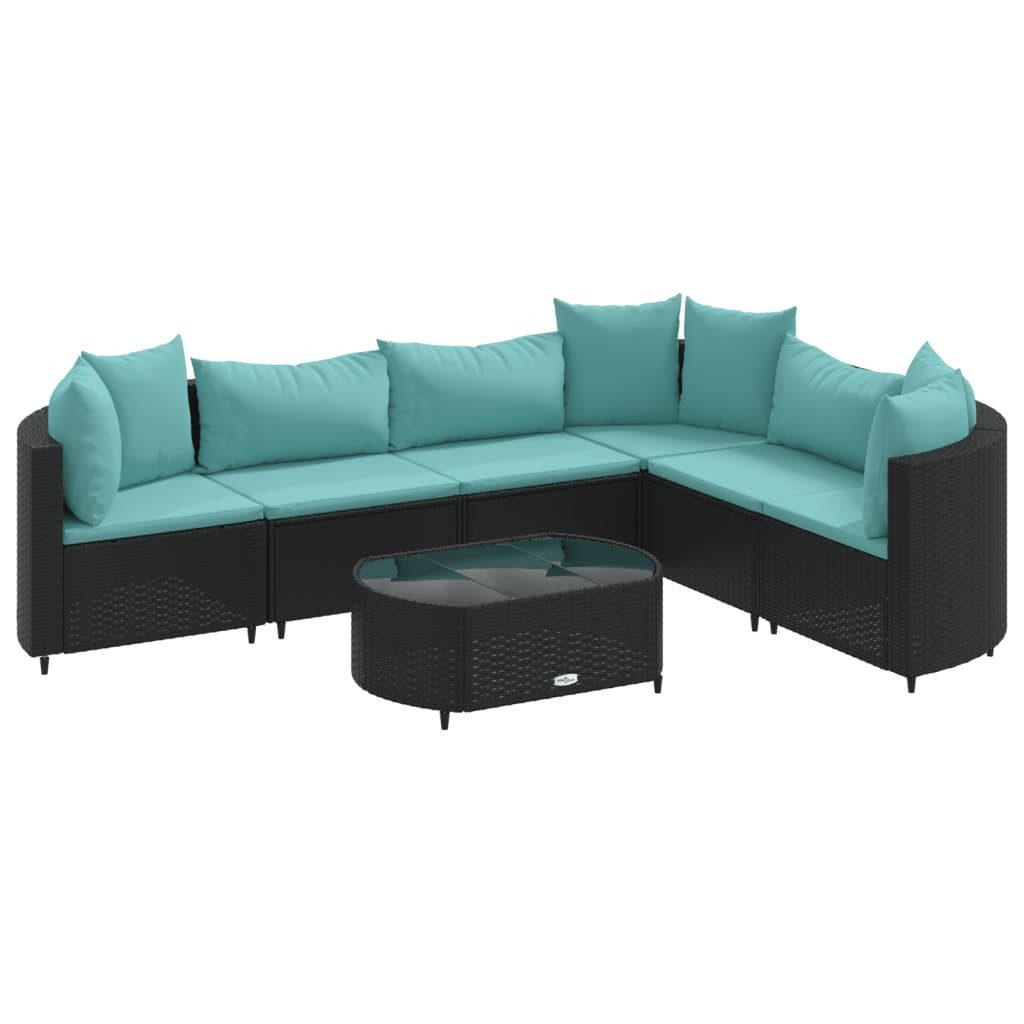 vidaXL Gartenlounge-Set 7-tlg. Garten-Sofagarnitur mit Kissen günstig online kaufen