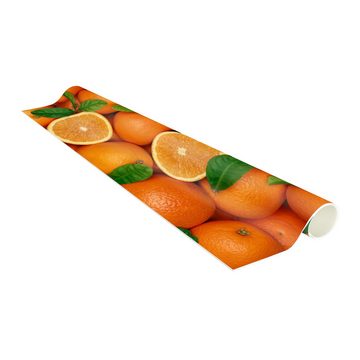 Läufer Teppich Vinyl Küchenmatte Küche Orange lang modern funktional, Bilderdepot24, Läufer - orange glatt