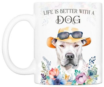 Cadouri Tasse DOGO ARGENTINO - Kaffeetasse für Hundefreunde, Keramik, mit Hunderasse, beidseitig bedruckt, handgefertigt, Geschenk, 330 ml