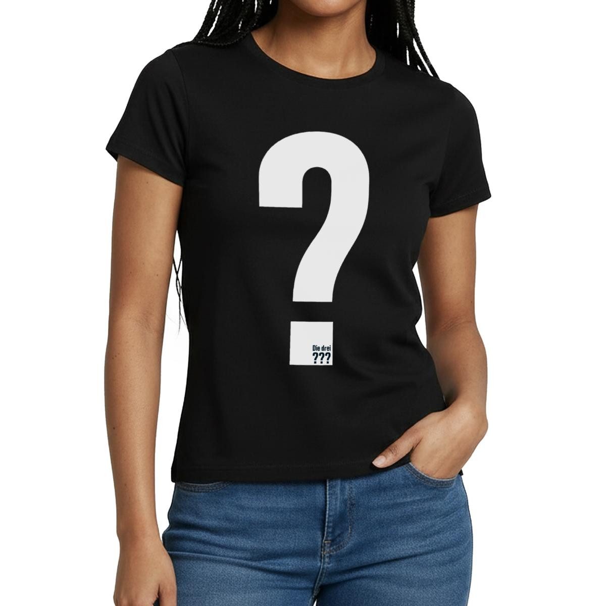 T-Shirt Die Drei Fragezeichen Kostüm Justus Fasching Karneval Outfit Frauen T-