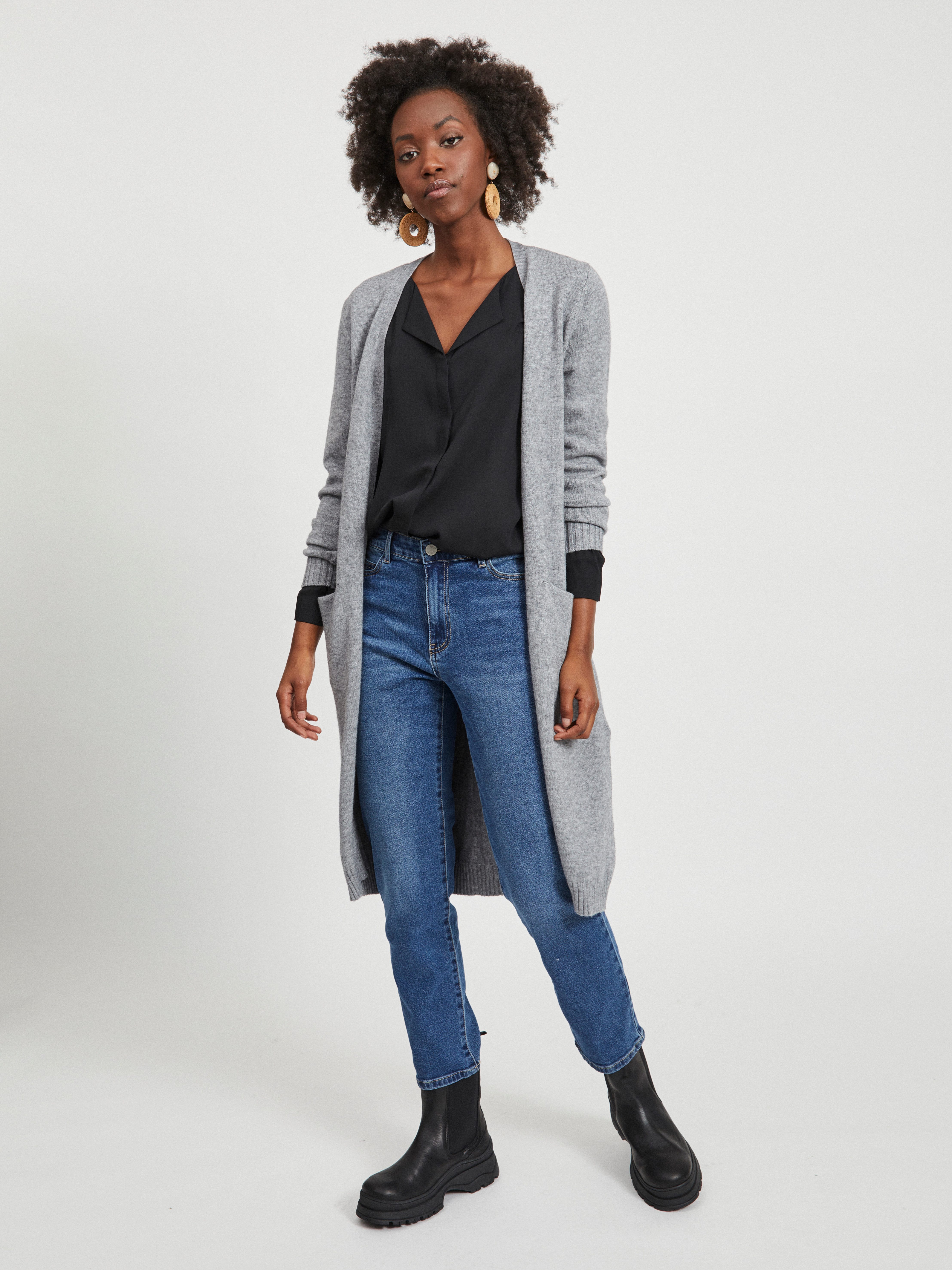 Vila Longstrickjacke VIRIL LONG L/S KNIT CARDIGAN - NOOS Viskosemischung, regular fit – Bild 3 von 5