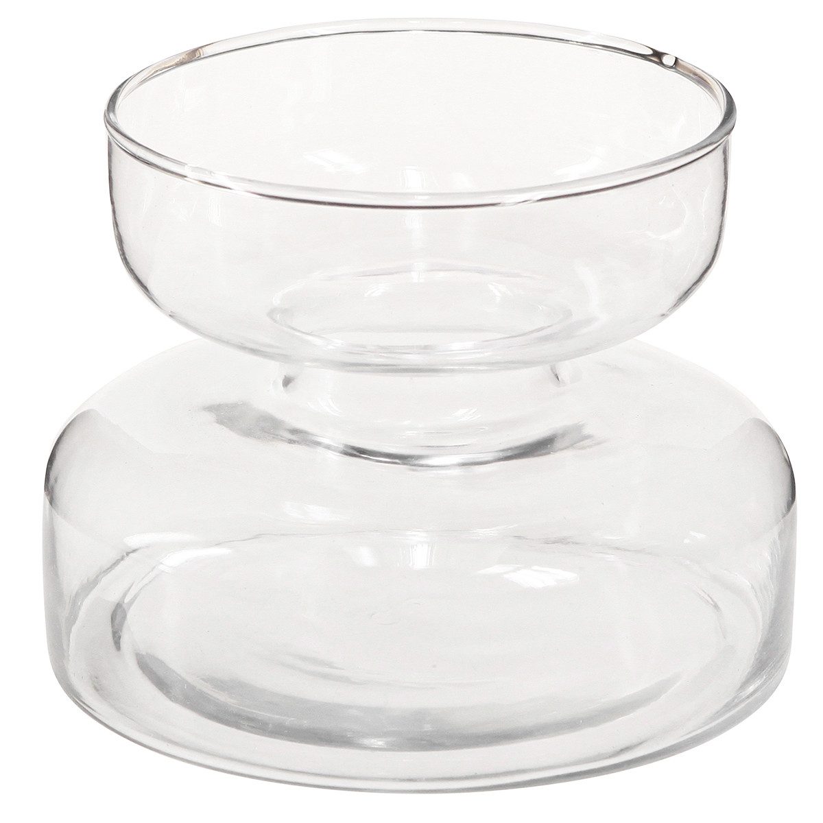 Tischvase Vase bauchig Glasvase Rikkie Klar Ø13cm H10cm 2er Set Deko