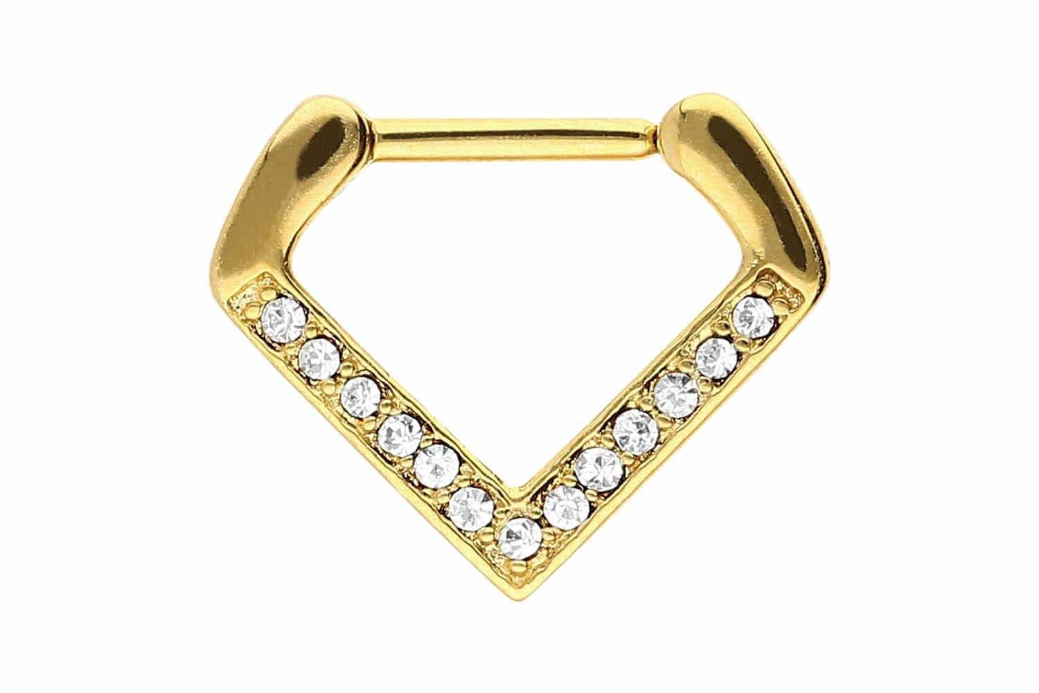 PIERCINGLINE Nasenpiercing Chirurgenstahl Clicker KRISTALLE + günstig online kaufen