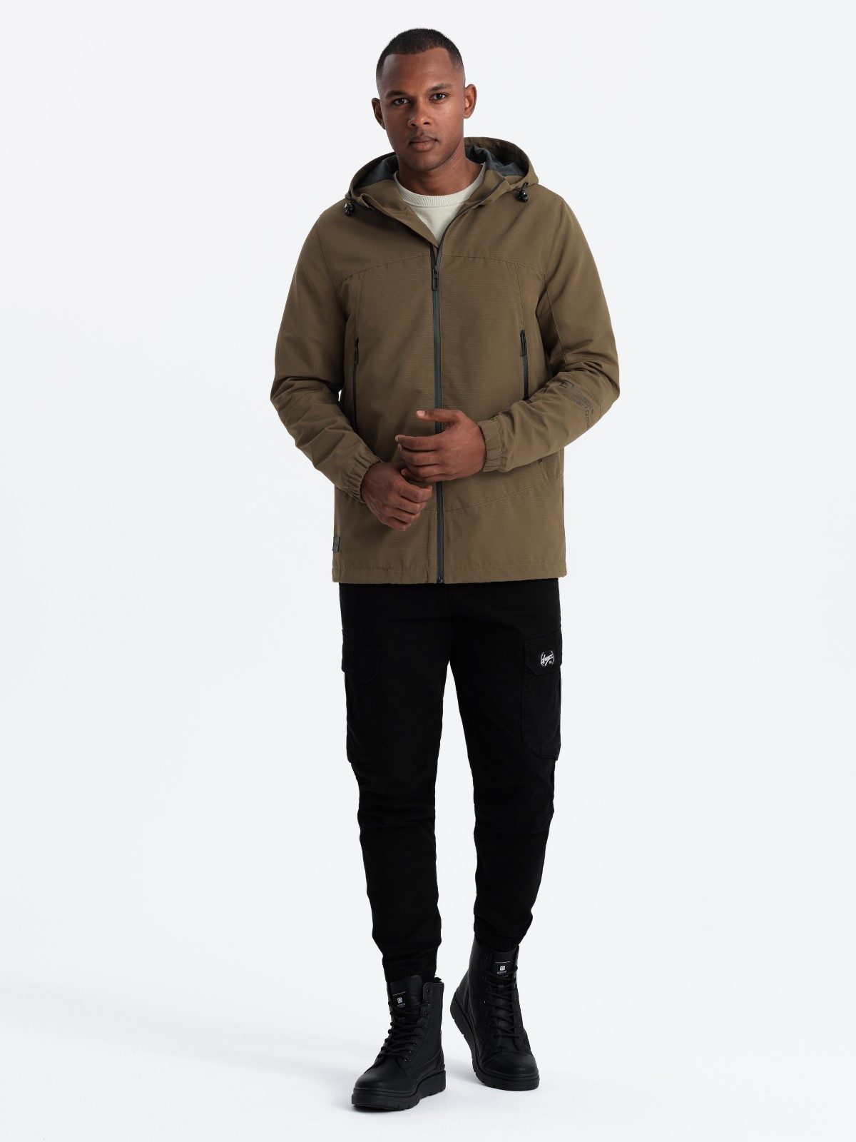 OMBRE Regenjacke Herren-Übergangsjacke mit Kapuze günstig online kaufen