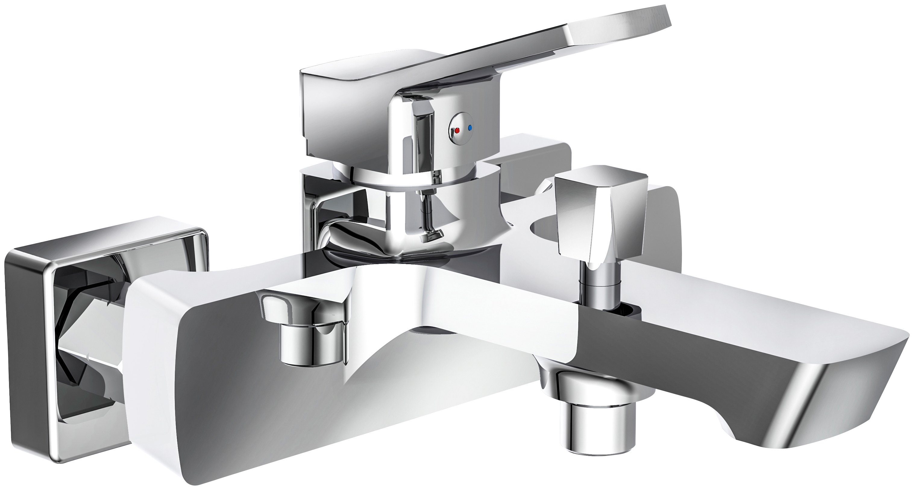 Schütte Wannenarmatur Stilo Mischbatterie Badewanne, Wasserhahn Bad, Wannenarmatur in Chrom