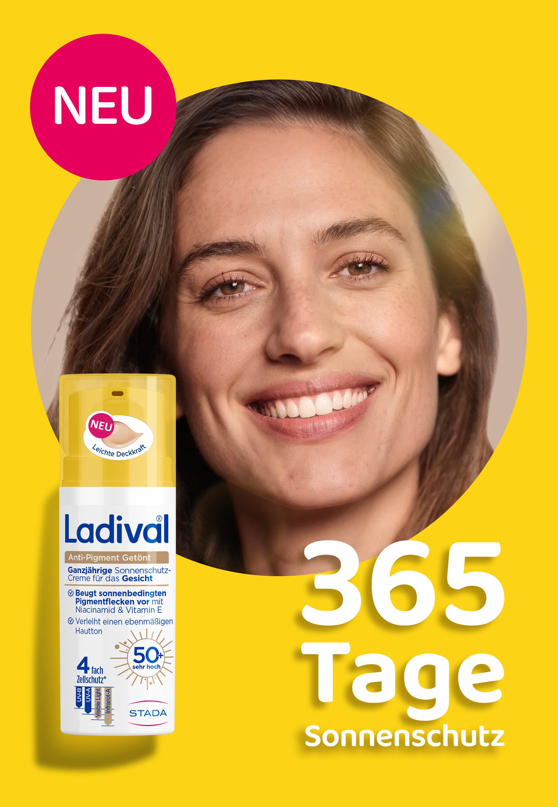 Ladival Sonnenschutzcreme Anti-Pigment Getönt Sonnenschutz-Creme Gesicht LSF 50+, 1-tlg.