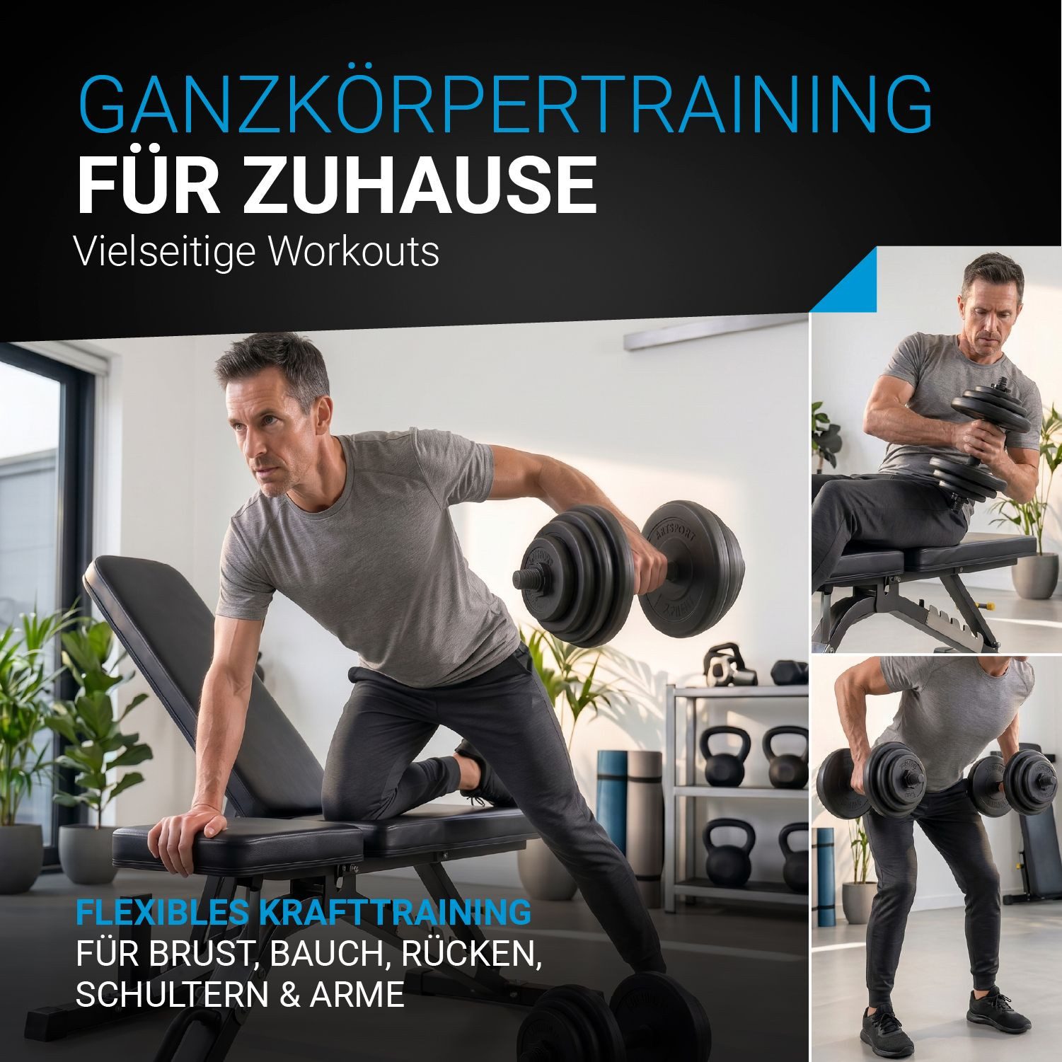 ArtSport Hantel-Set, 2er Hantelset mit 2 Kurzhanteln und Sternverschlüssen