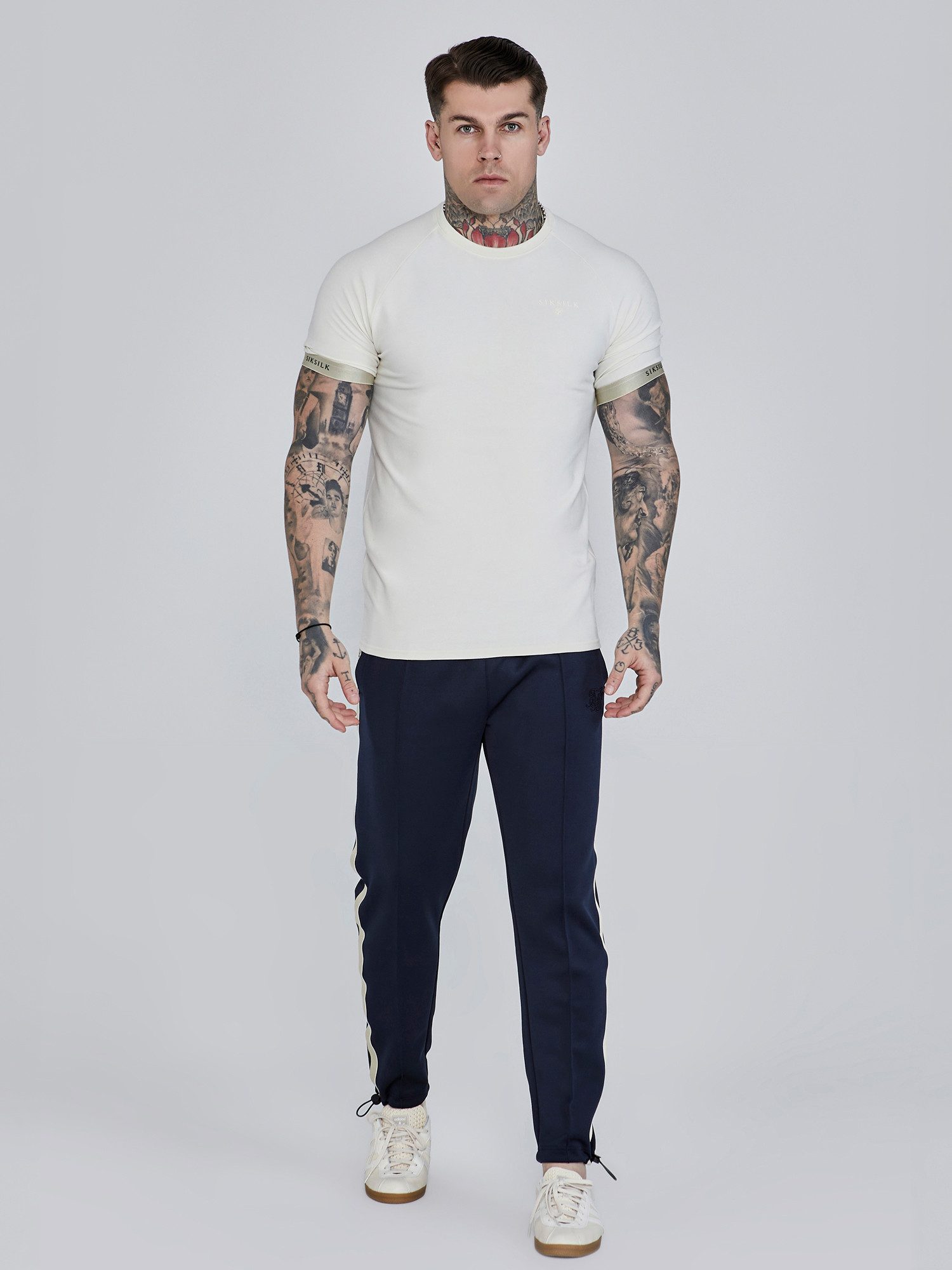 Siksilk T-Shirt SikSilk Herren Ecru Tech T-Shirt günstig online kaufen
