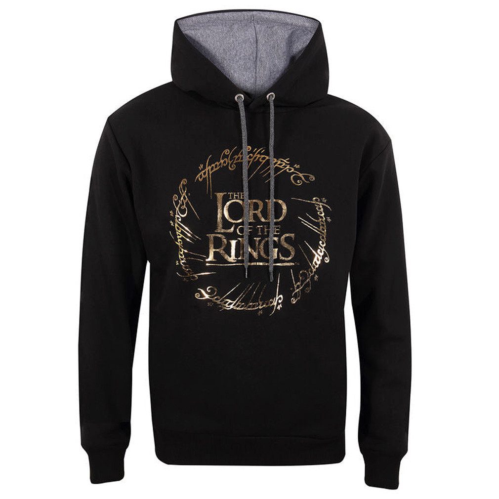 Der Herr der Ringe Hoodie Gold Foil Hoodie LOTR Ringgedicht