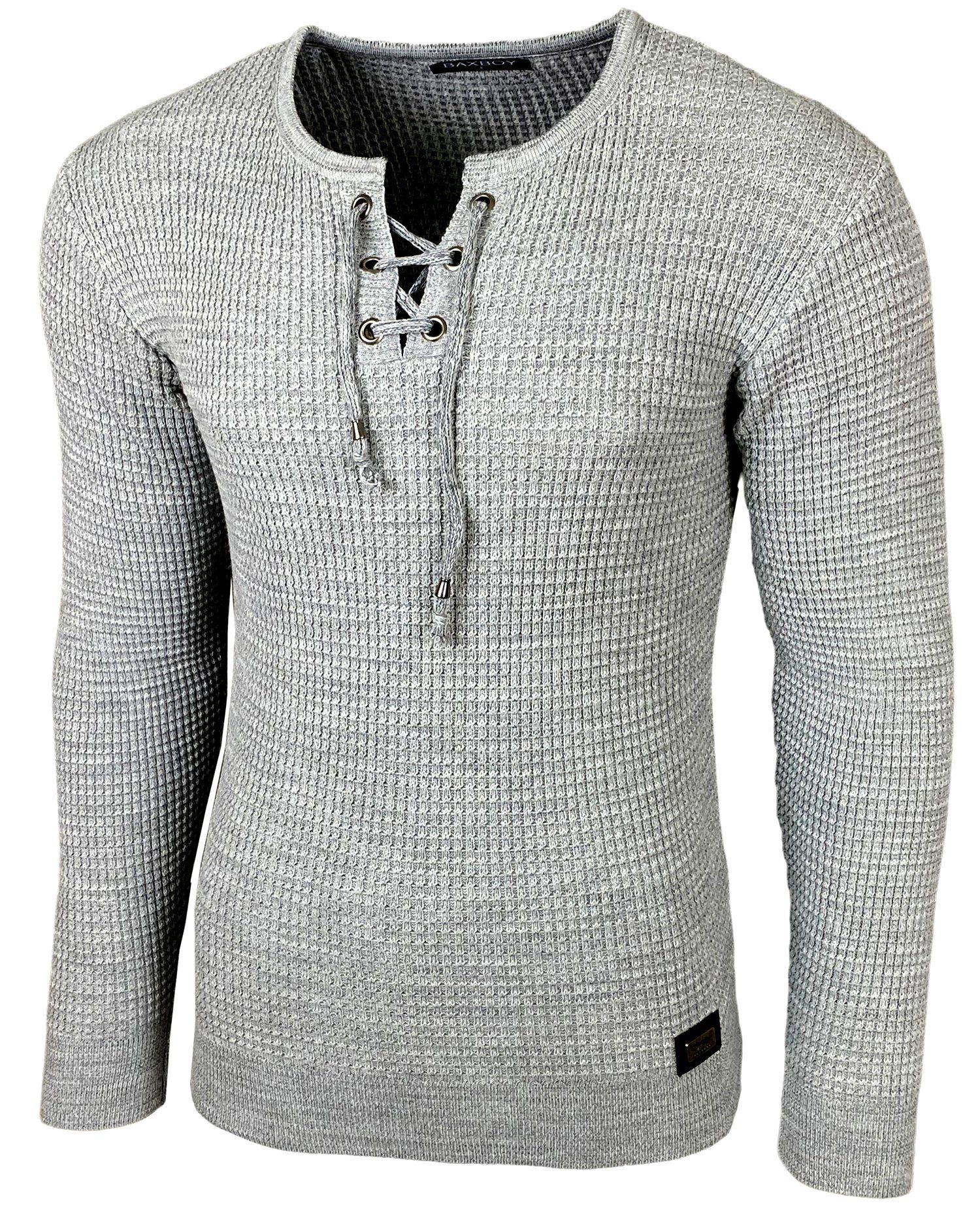 Baxboy Strickpullover Baxboy Herren Pullover Rundkragen günstig online kaufen