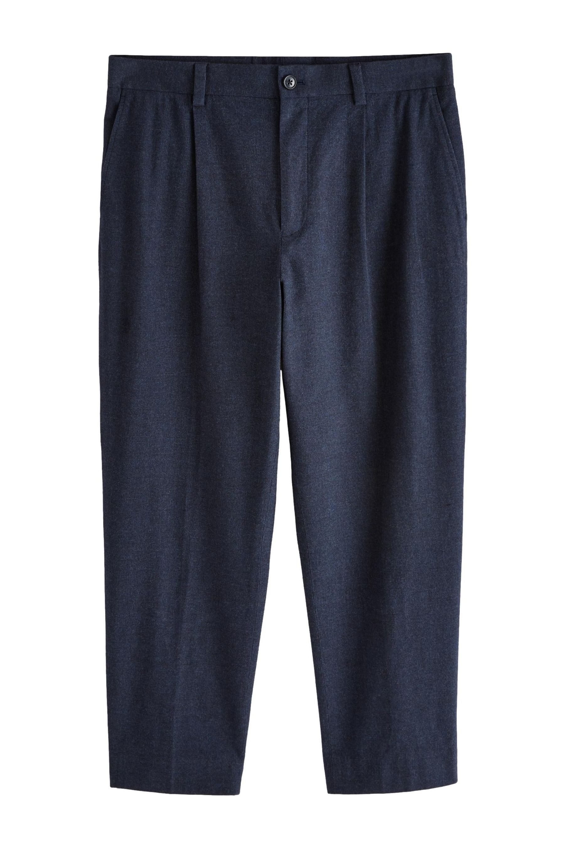 Anzughose Strukturierte Slim Fit Anzughose aus Baumwollmix