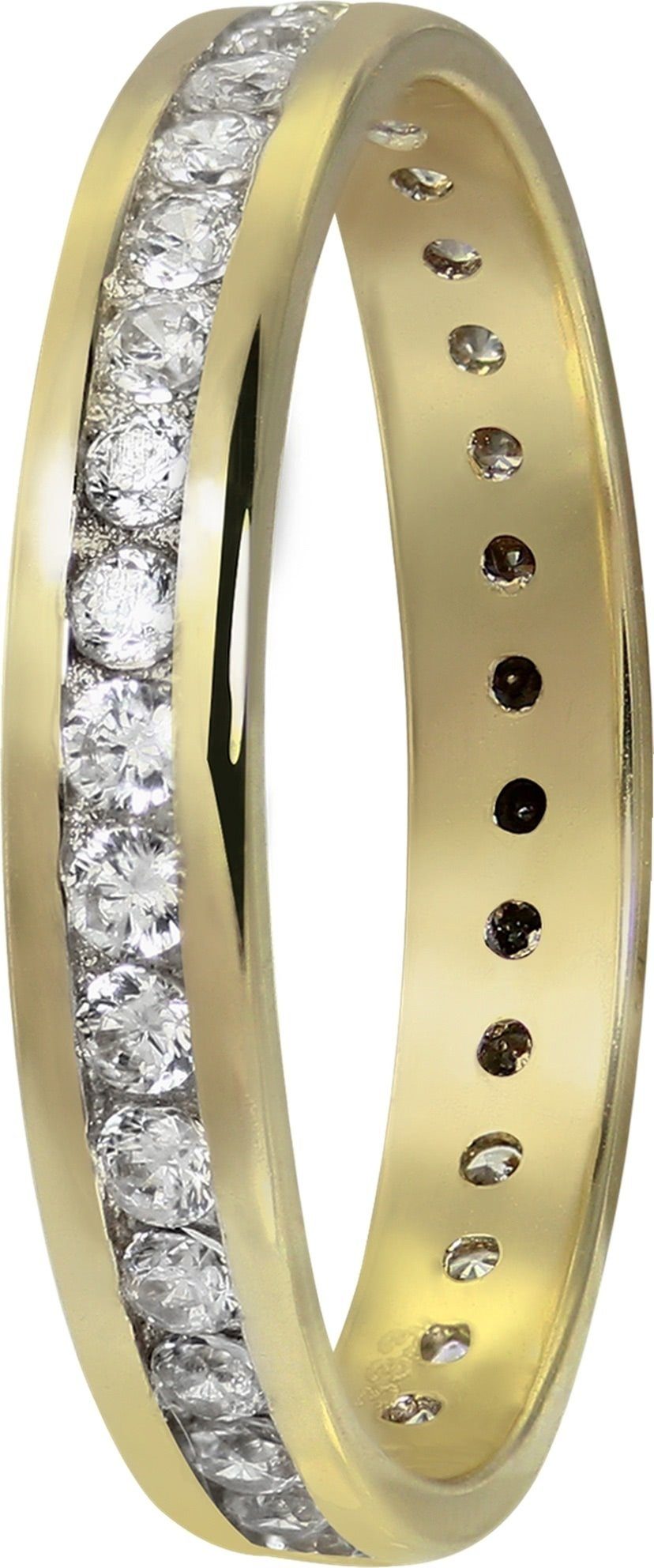 GoldDream Goldring GoldDream Gold Ring Gr.54 weiß (Fingerring), Damen Ring Zirkonia aus 333 Gelbgold - 8 Karat, Farbe: gold, weiß