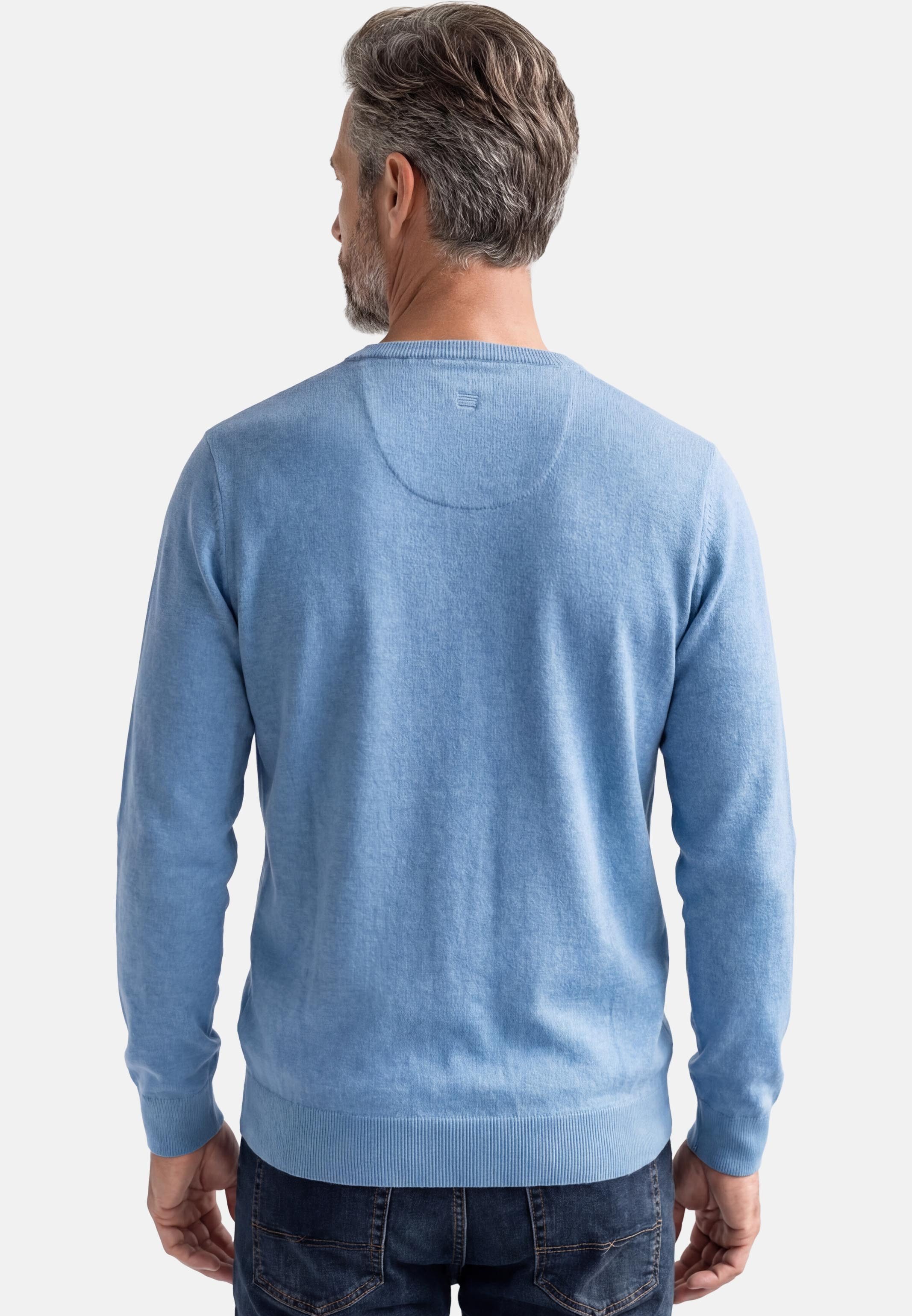 Redmond V-Ausschnitt-Pullover Basic (1-tlg) Pullover - Baumwolle - Atmungsaktiv - Weicher Feinstrick