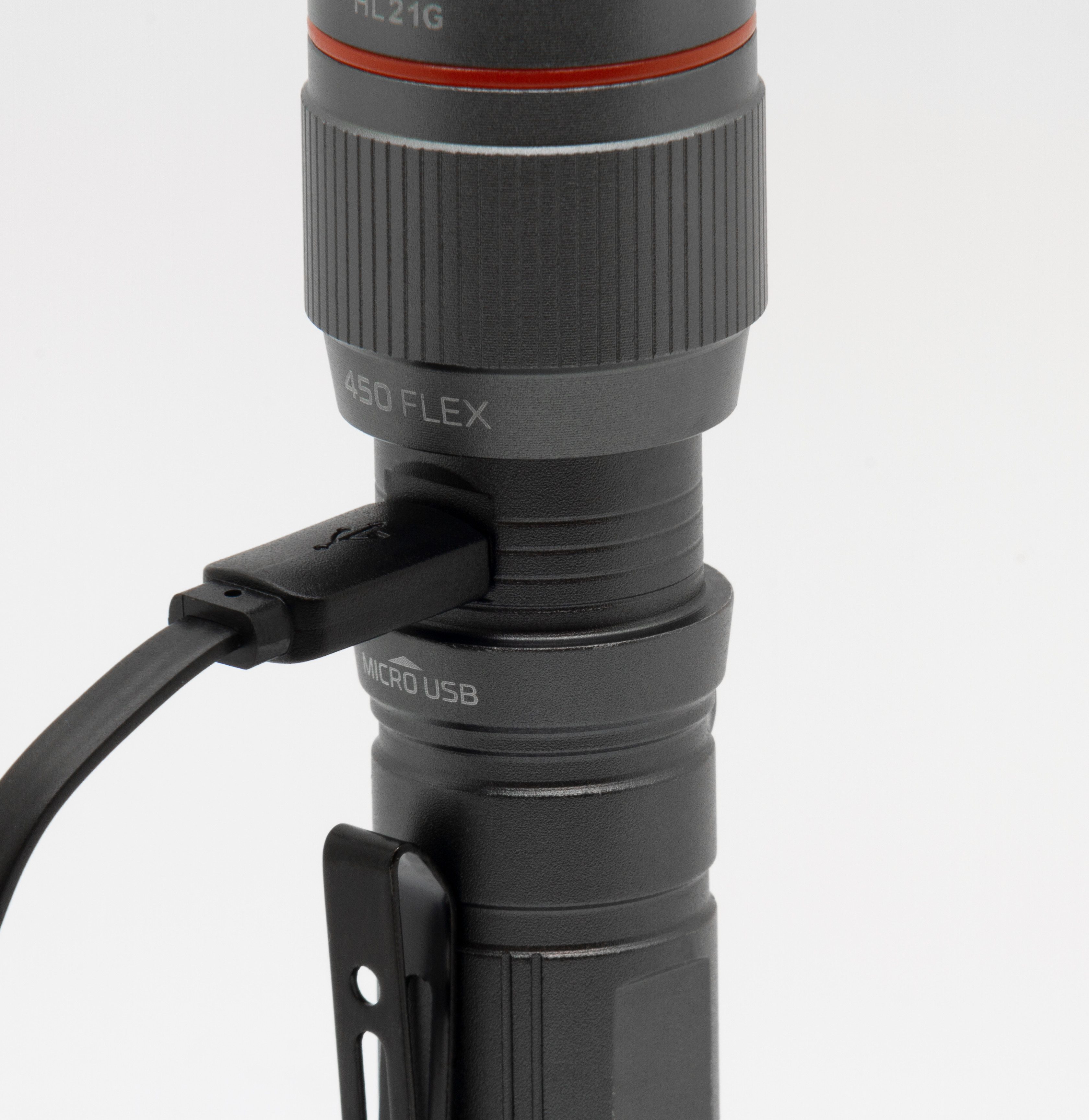 NEBO LED Taschenlampe Nebo 450 FLEX (Set, 2-St., Taschenlampe inkl. Ladekabel), Flexibel mit Akku- oder Batteriebetrieb nutzbar