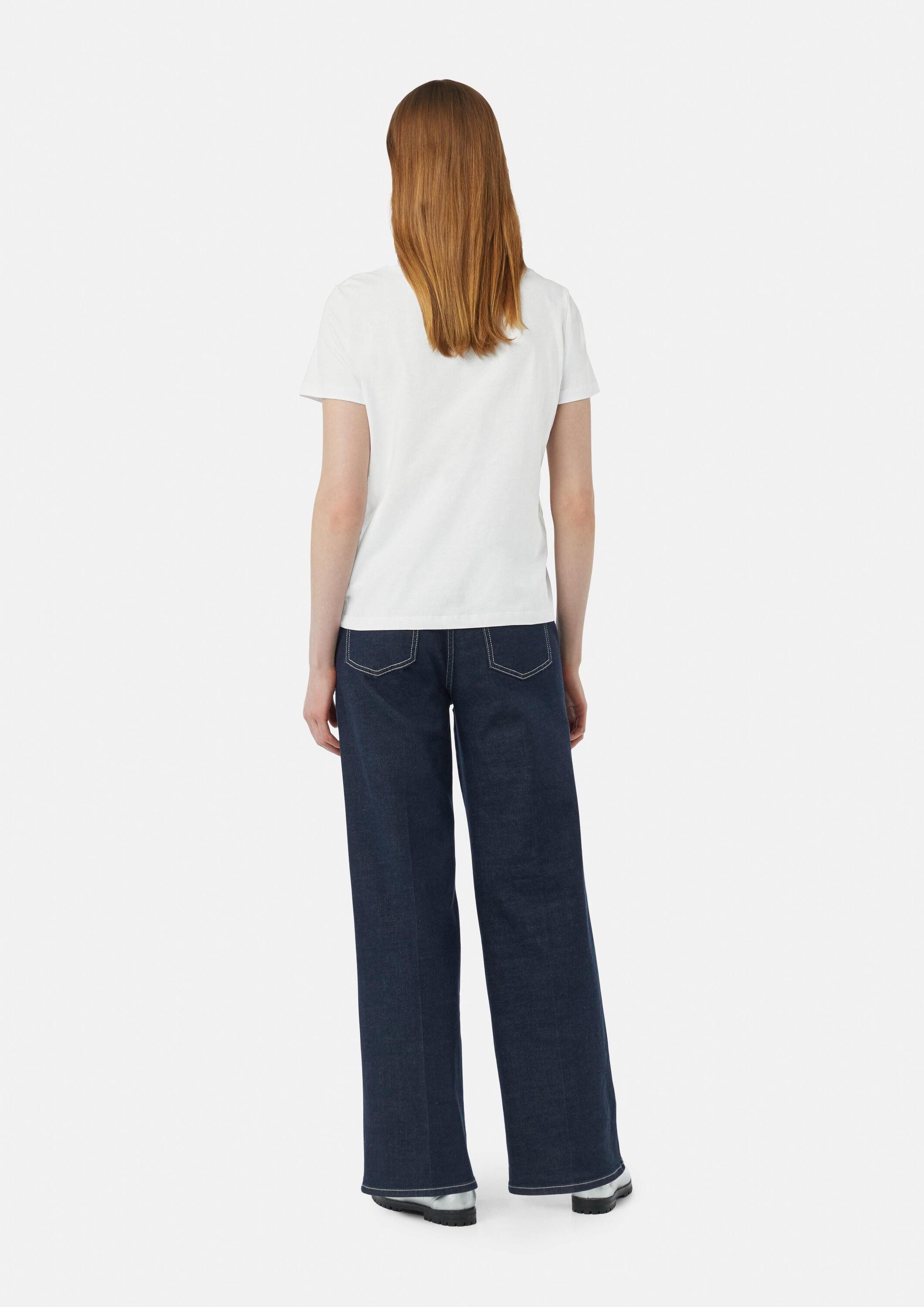 comma Kurzarmshirt T-Shirt T-Shirt mit Frontprint