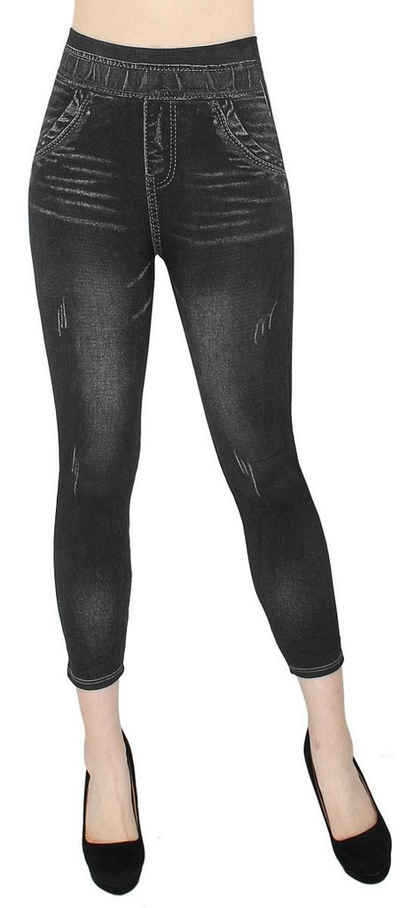 dy_mode 7/8-Jeggings Damen Capri Джегинсы 7/8 Leggings Джинсы Optik Sommer Jeggins mit elastischem Bund