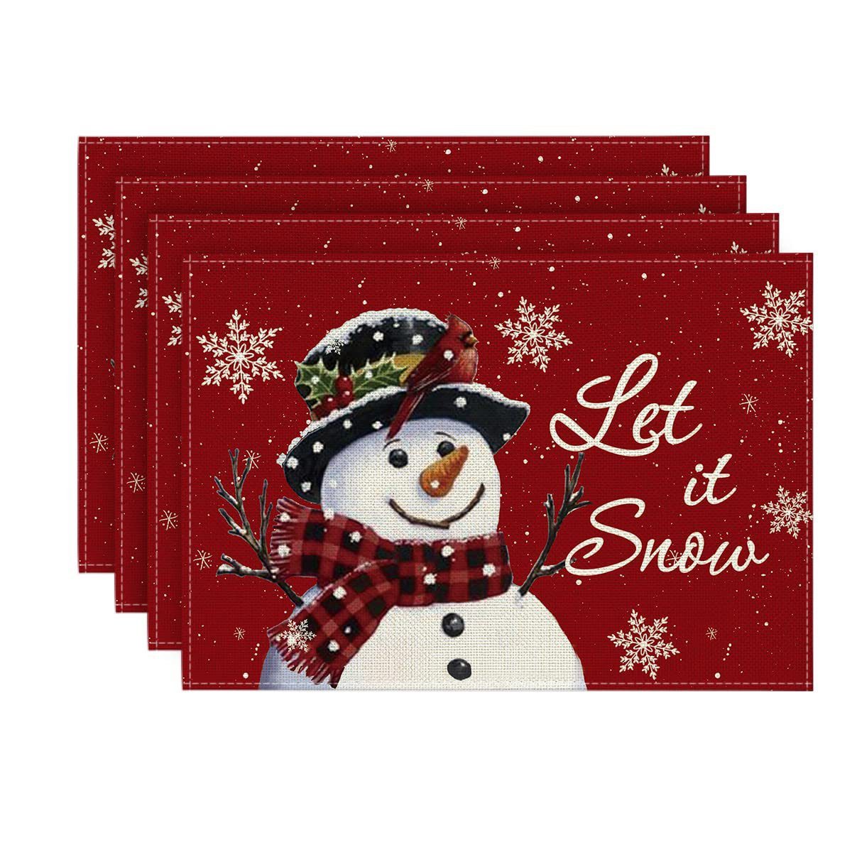 Coonoor Platzset Weihnachten Platzsets 4er Set, 30x45cm Urlaub Tischsets günstig online kaufen