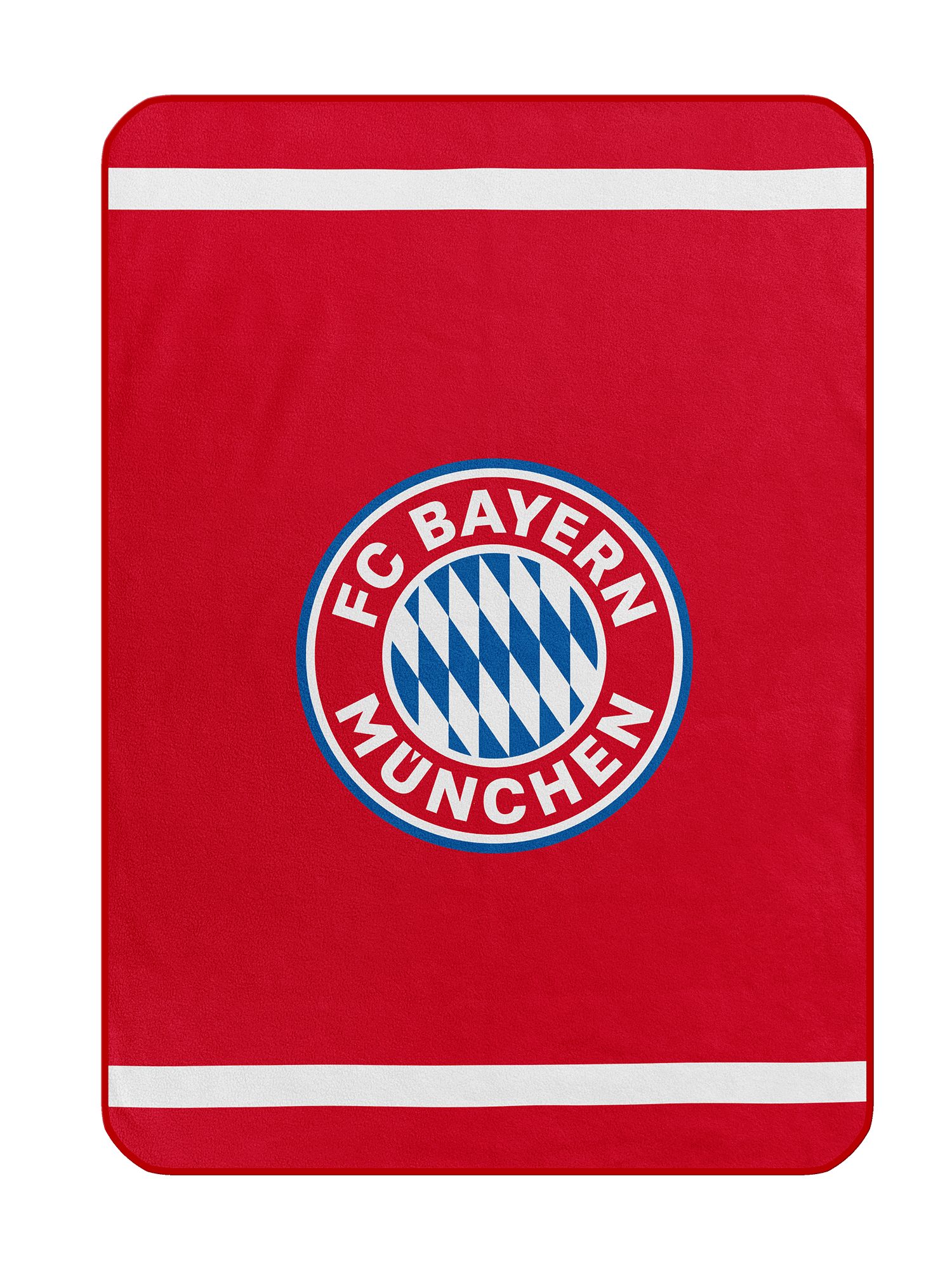Wohndecke FC Bayern München I Kuschelfleecedecke 200x150 cm I Rot, FC Bayern München