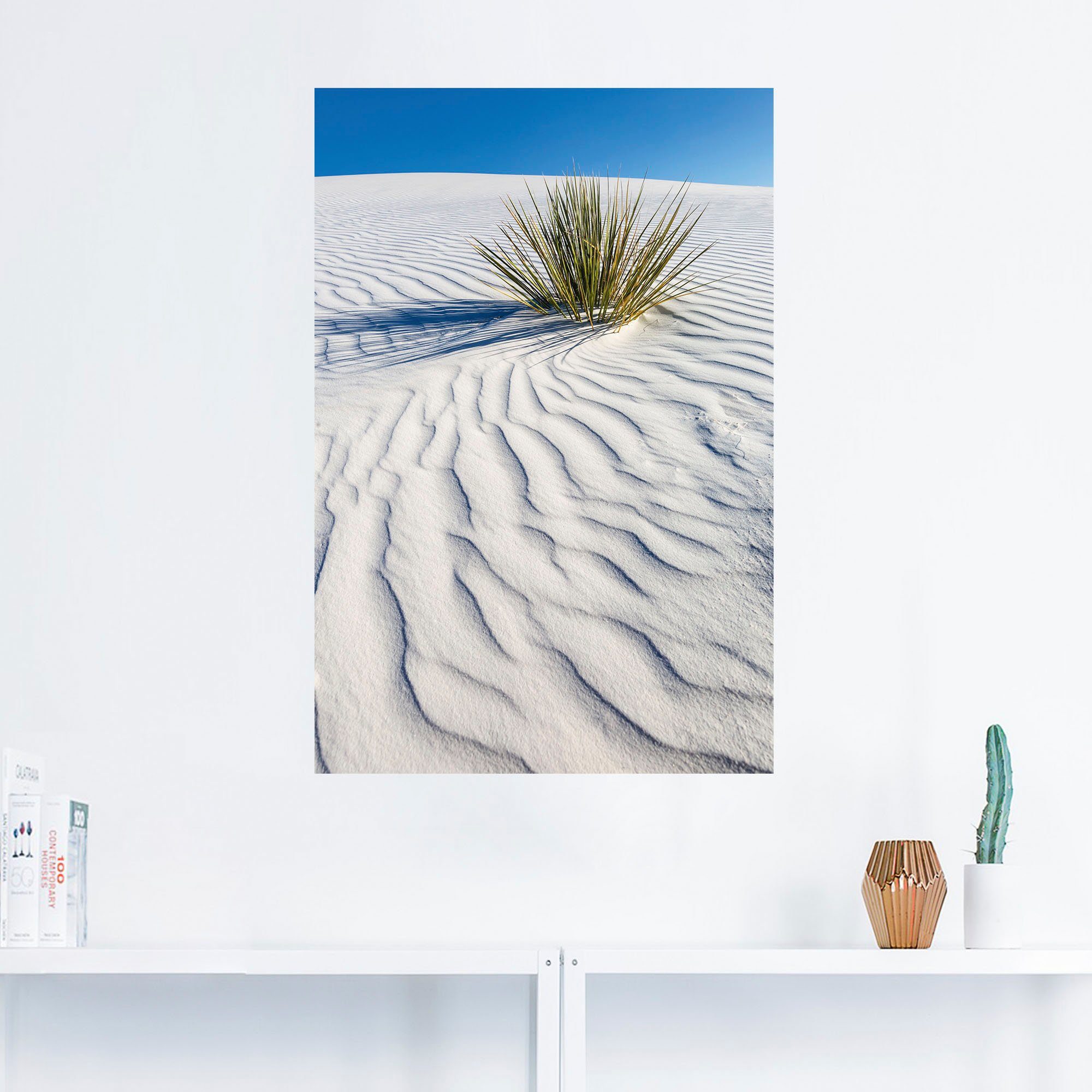 Dünen Artland Wandaufkleber Leinwandbild, als oder in Alubild, Sands, versch. (1 Wüstenbilder Wandbild Größen White St), Poster