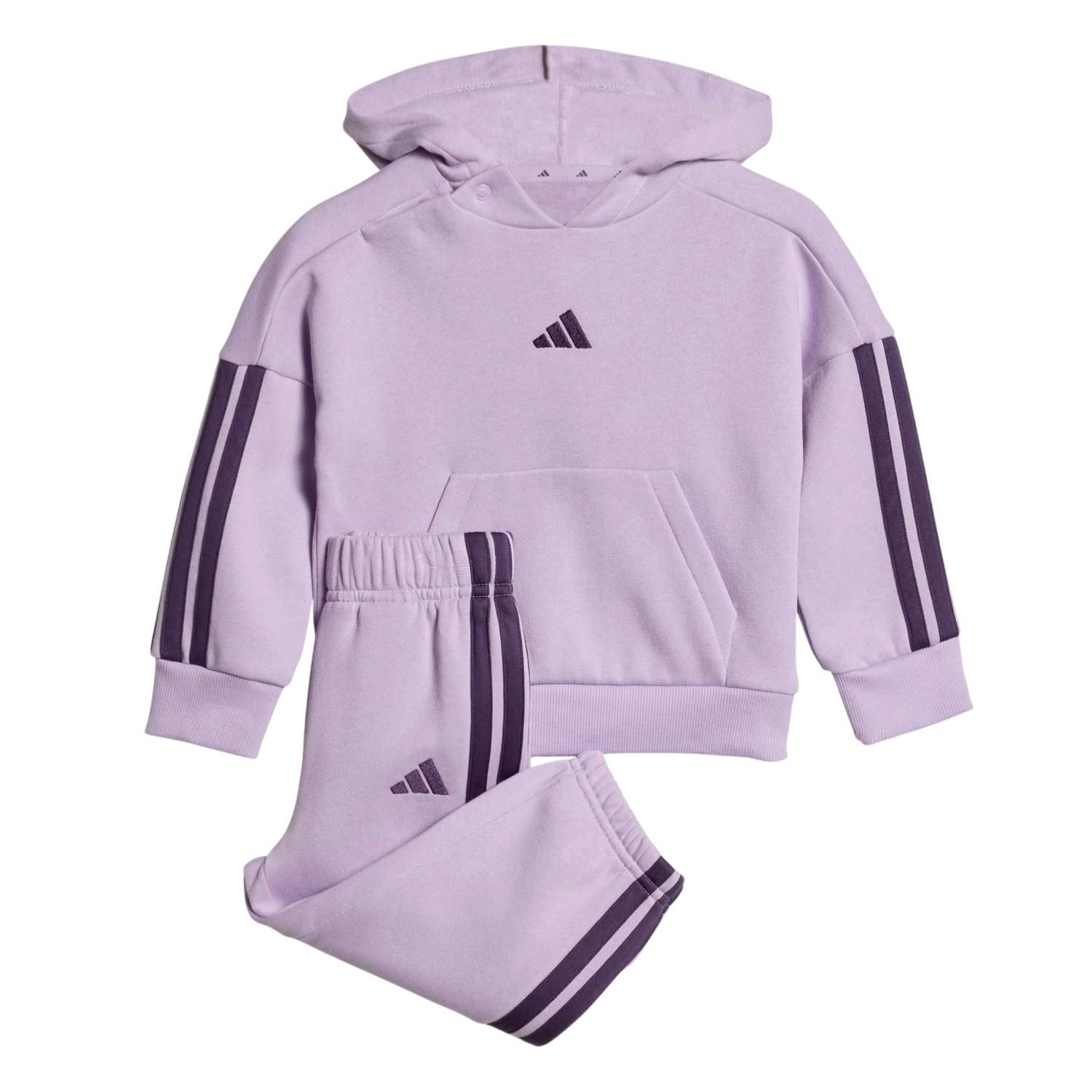 adidas Performance Jogginganzug Essentials (Baumwolle-Mischung) lila Kleinkinder Mädchen