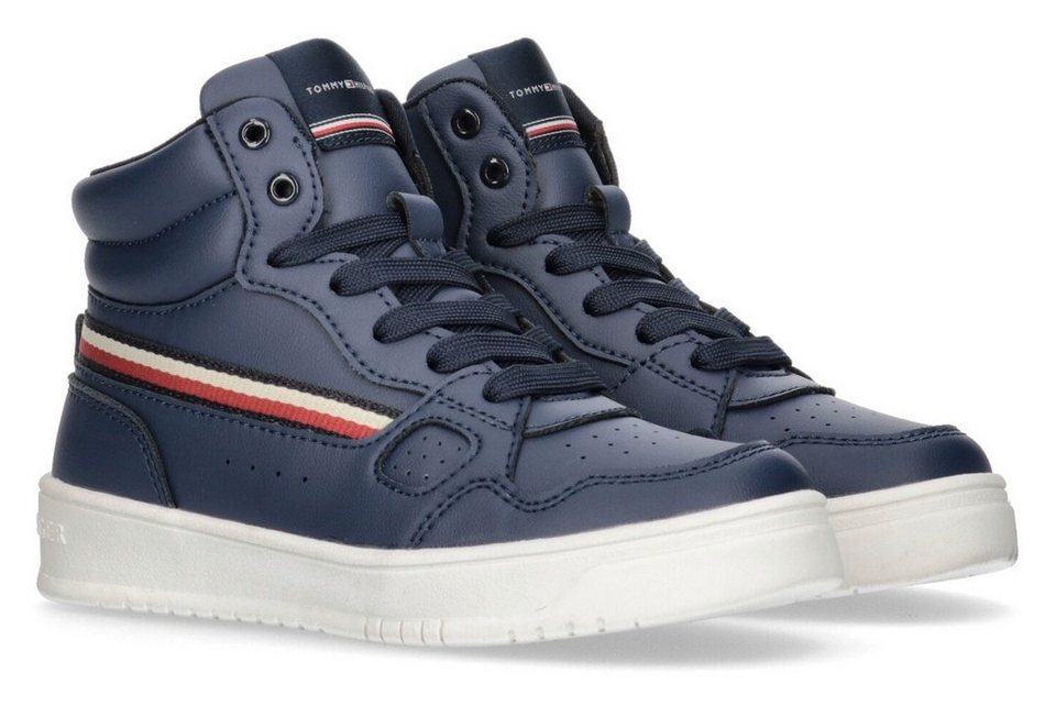 Tommy Hilfiger STRIPES HIGH TOP LACE-UP SNEAKER Sneaker mit Textilband in  Logofarben