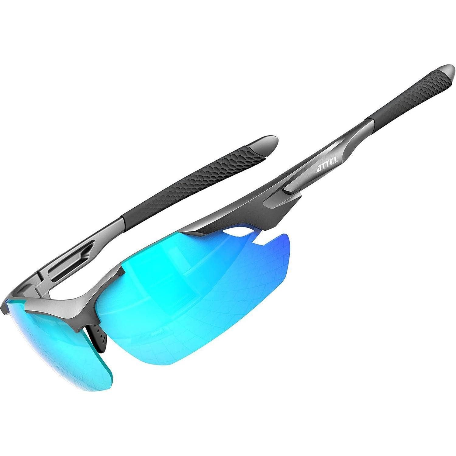 LuxusKollektion Sonnenbrille Sportbrille Herren Polarisierte UV400 blau/Verspiegelt