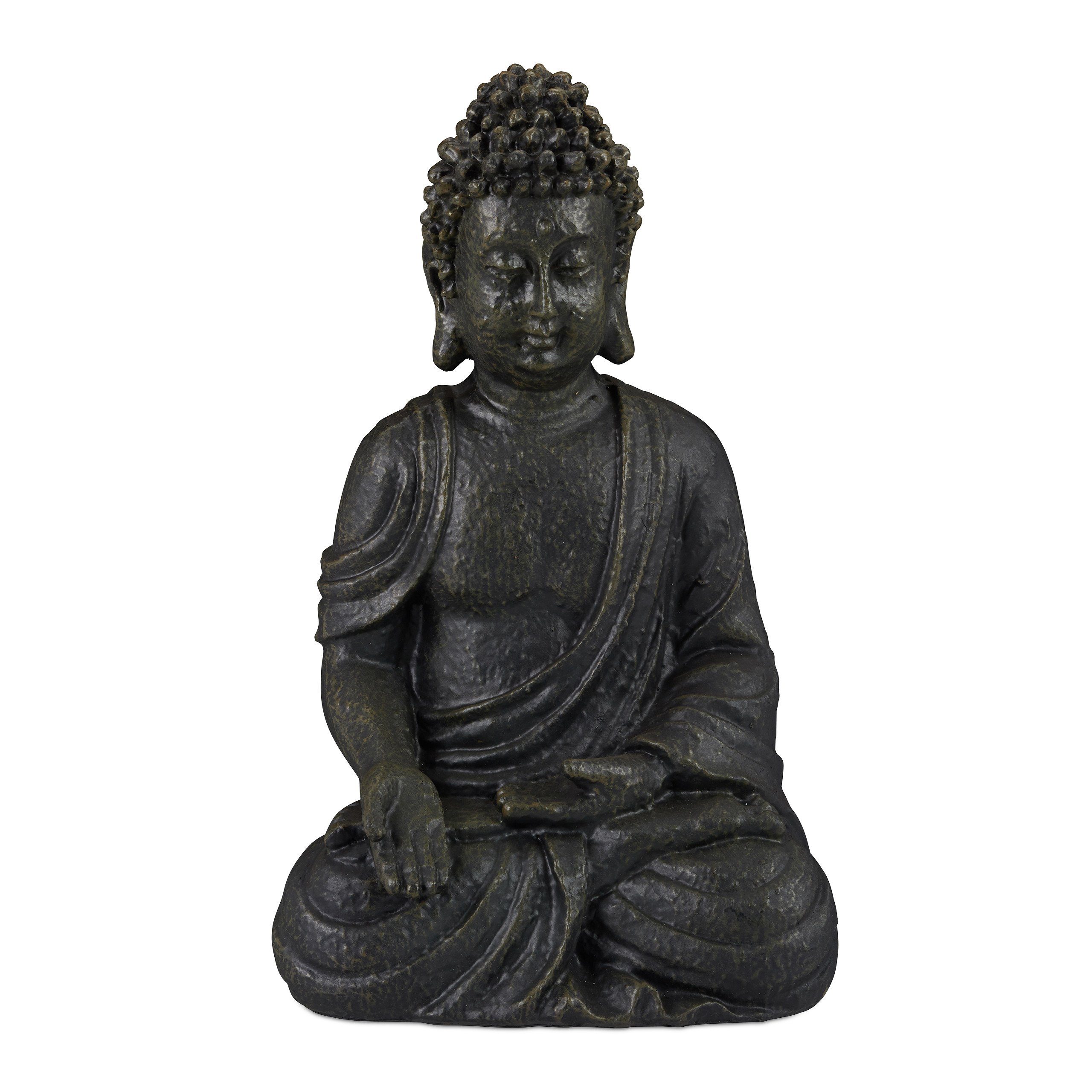 relaxdays Buddhafigur Buddha Figur sitzend 30 günstig online kaufen
