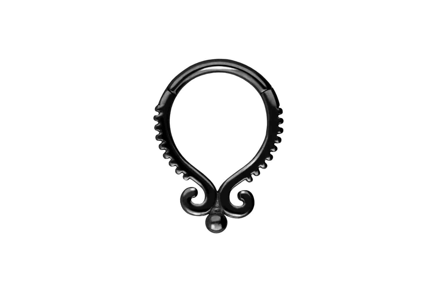 Piercing-Set Chirurgenstahl Segmentring Clicker ORIENTALISCHES DESIGN