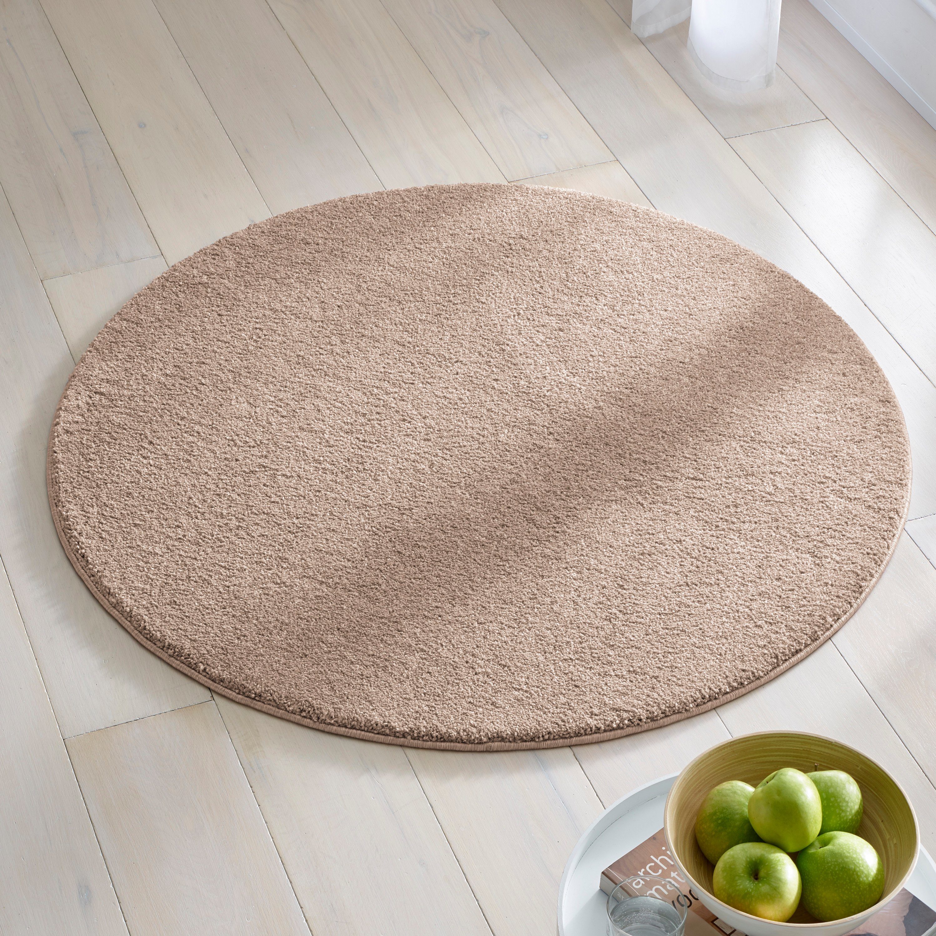 TaCa Home Teppich Kurzflor-Frisee-Teppich, rechteckig, Höhe: günstig online kaufen