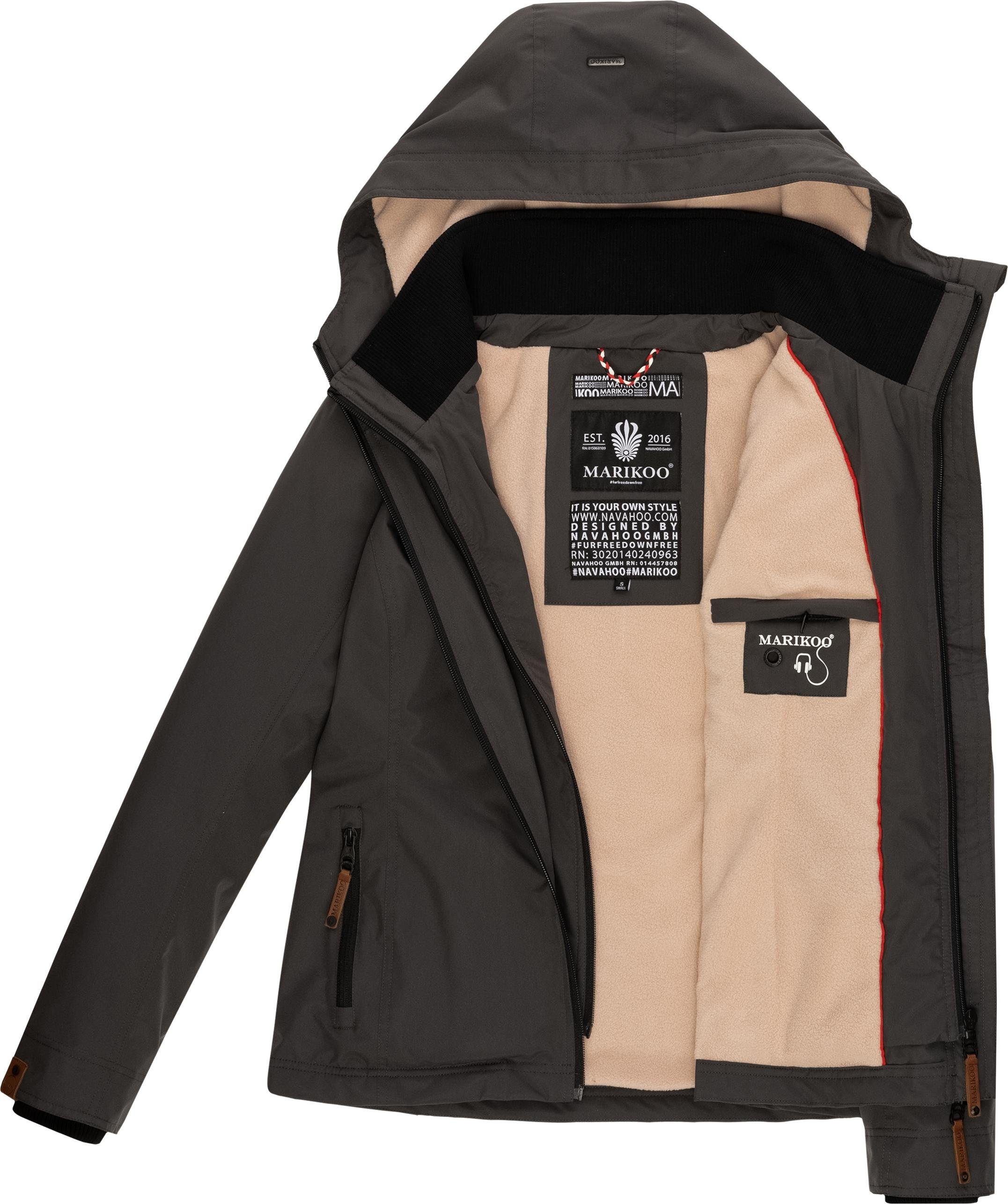 Marikoo Outdoorjacke Erdbeere sportliche Funktionsjacke mit Kapuze