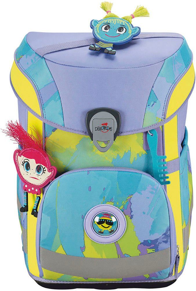 DerDieDas® Schulranzen ErgoFlex Easy, Hippie Hair (Set, 5-tlg), enthält recyceltes Material