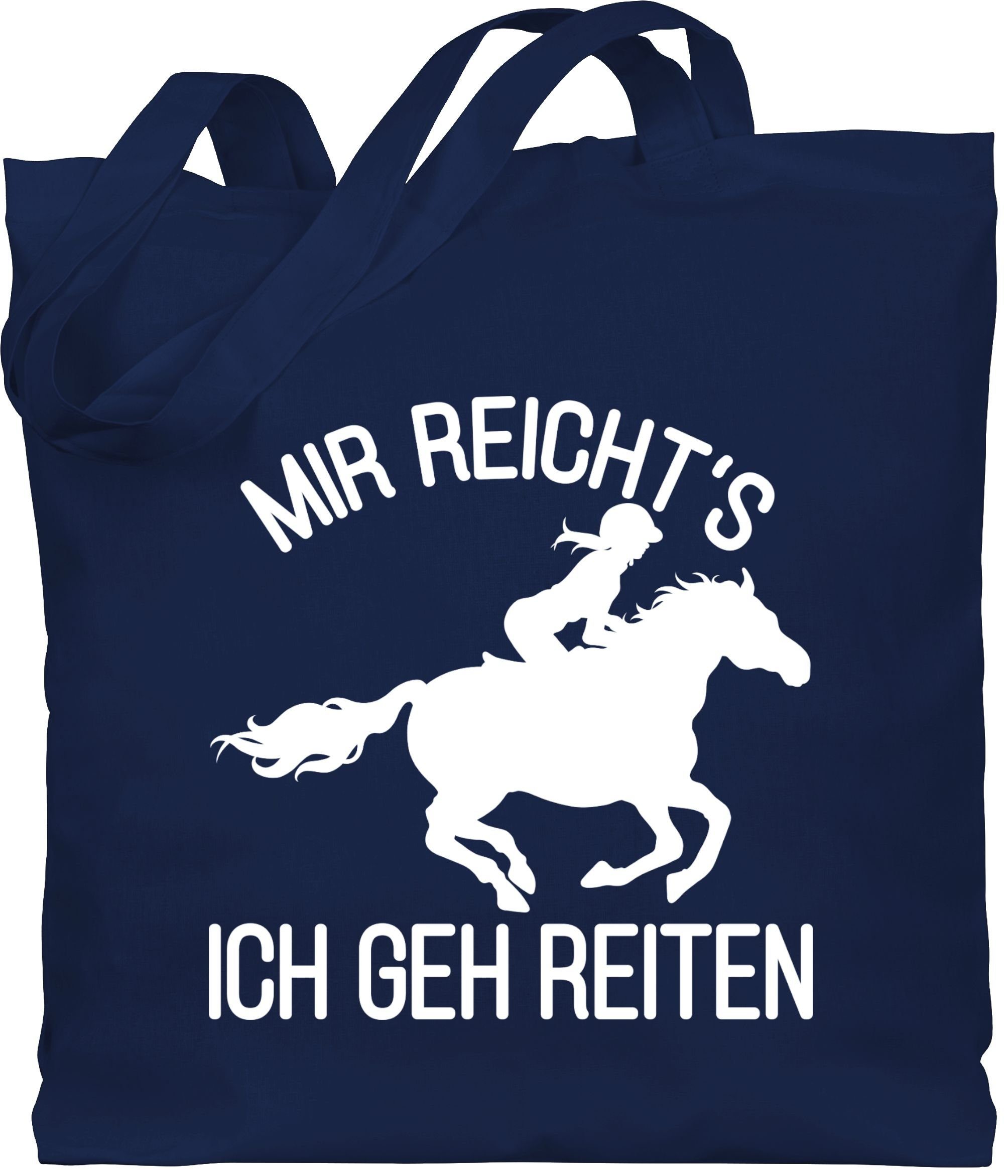 Pferd ich Reiten, Mir Navy Blau Shirtracer geh 2 reicht's Umhängetasche