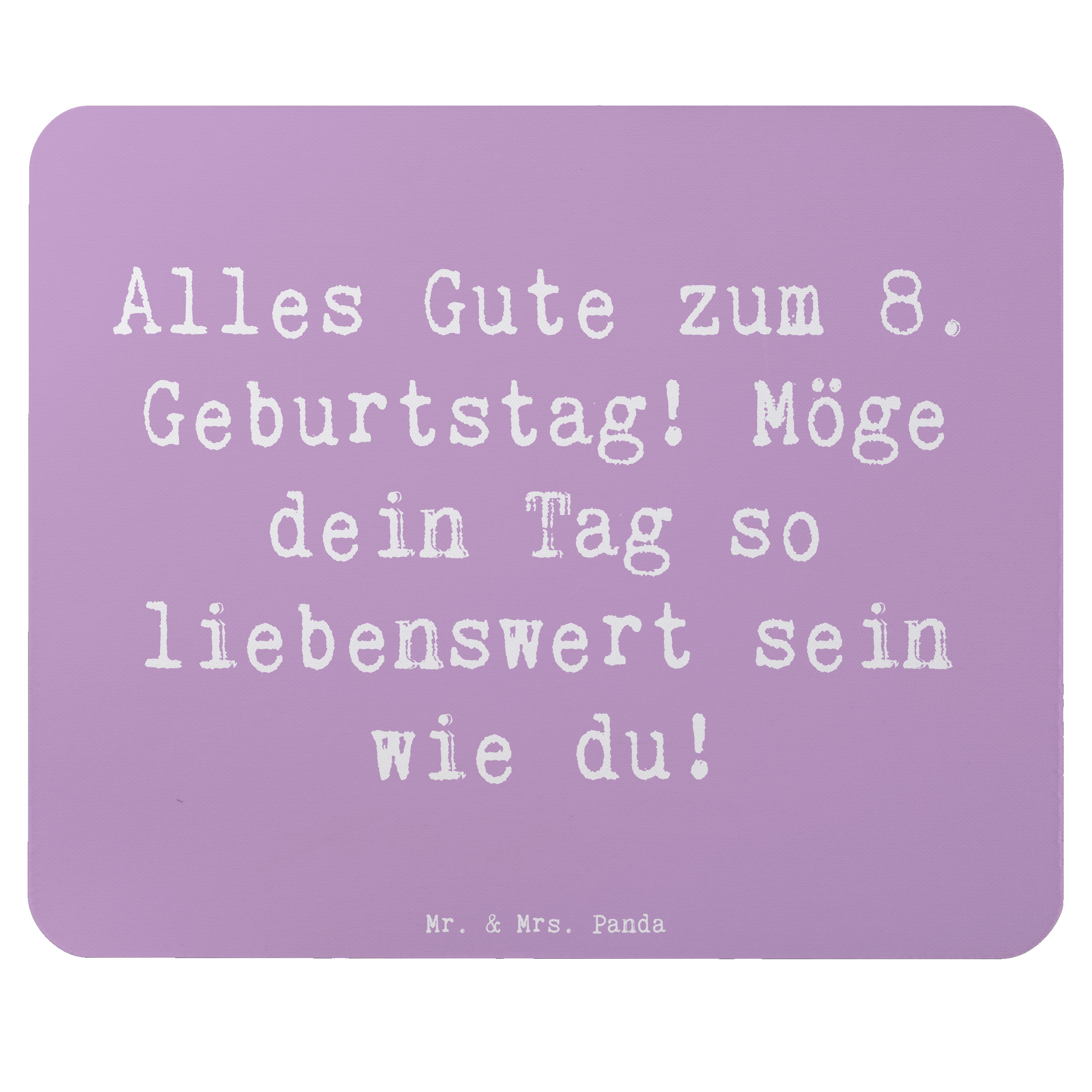 Mauspad Spruch 8. Geburtstag - Lavendeltraum - Geschenk, Geburtstagskind, Geb