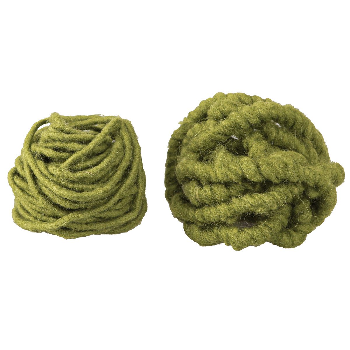 STYLIT by Lehner Wolle Filzband Wollschnur Moosgrün DIY Basteln Set 2 Stück