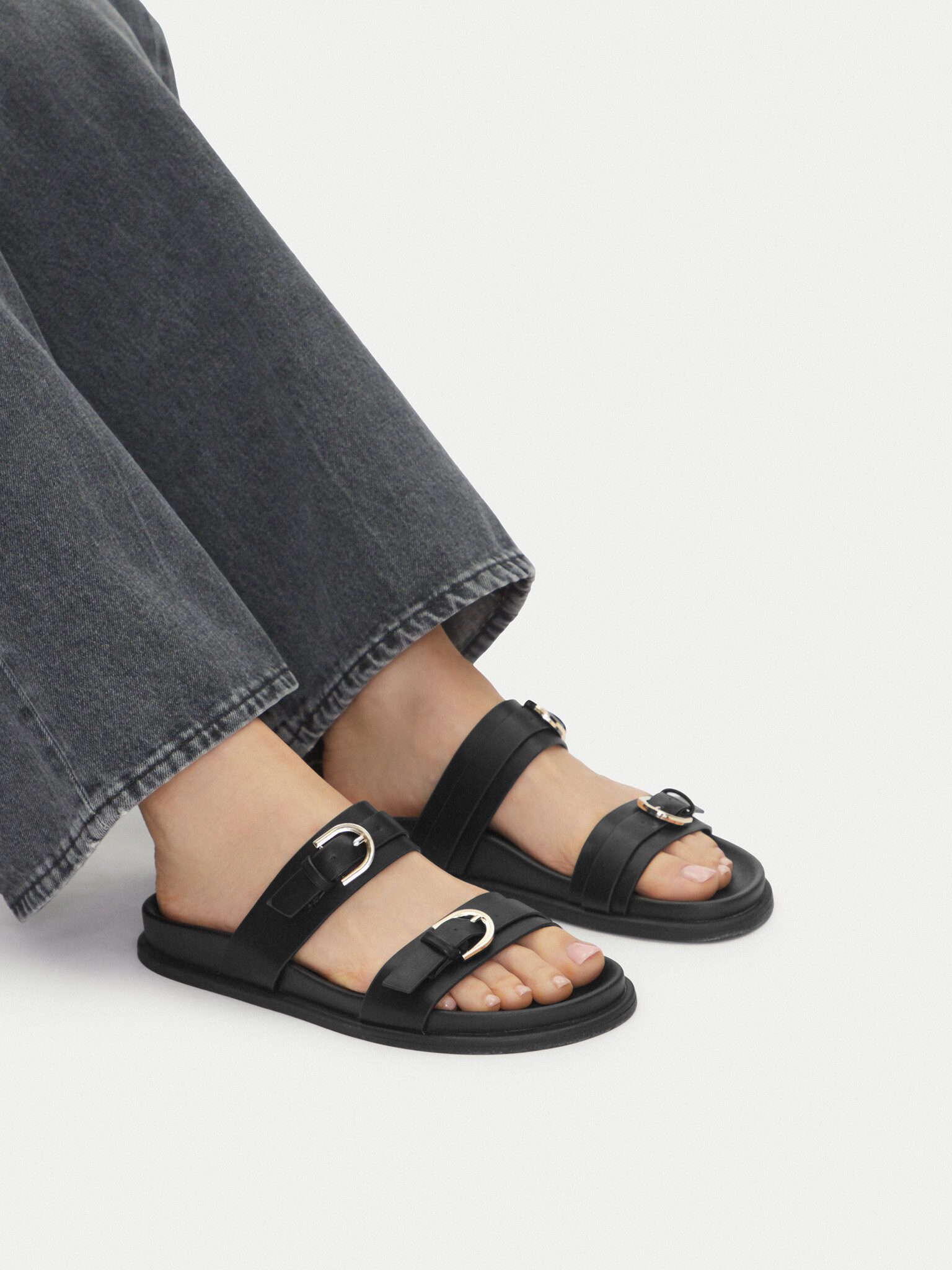 Jenny Jenny Damen-Flip-Flops Schwarz L09092 Badepantolette