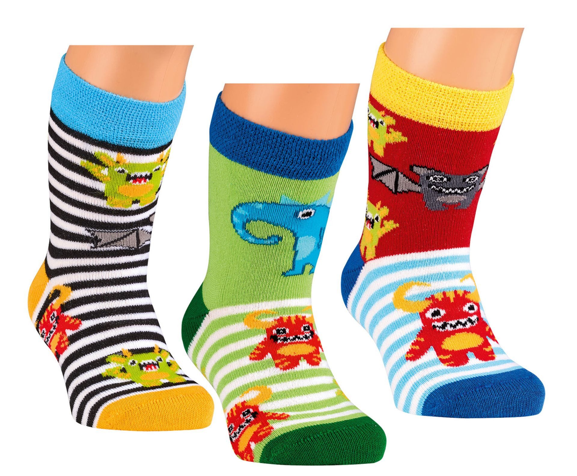 FussFreunde Носки 3 Paar Baby-Socken weiche Baumwolle, lustige Motive, Jungen & Mädchen