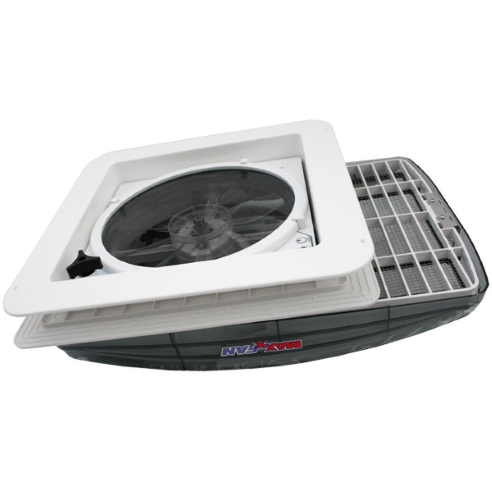 Maxxair Dachfenster MAXXFAN Deluxe getönte Klarglas Dachluke Dachfenster mit Ventilator