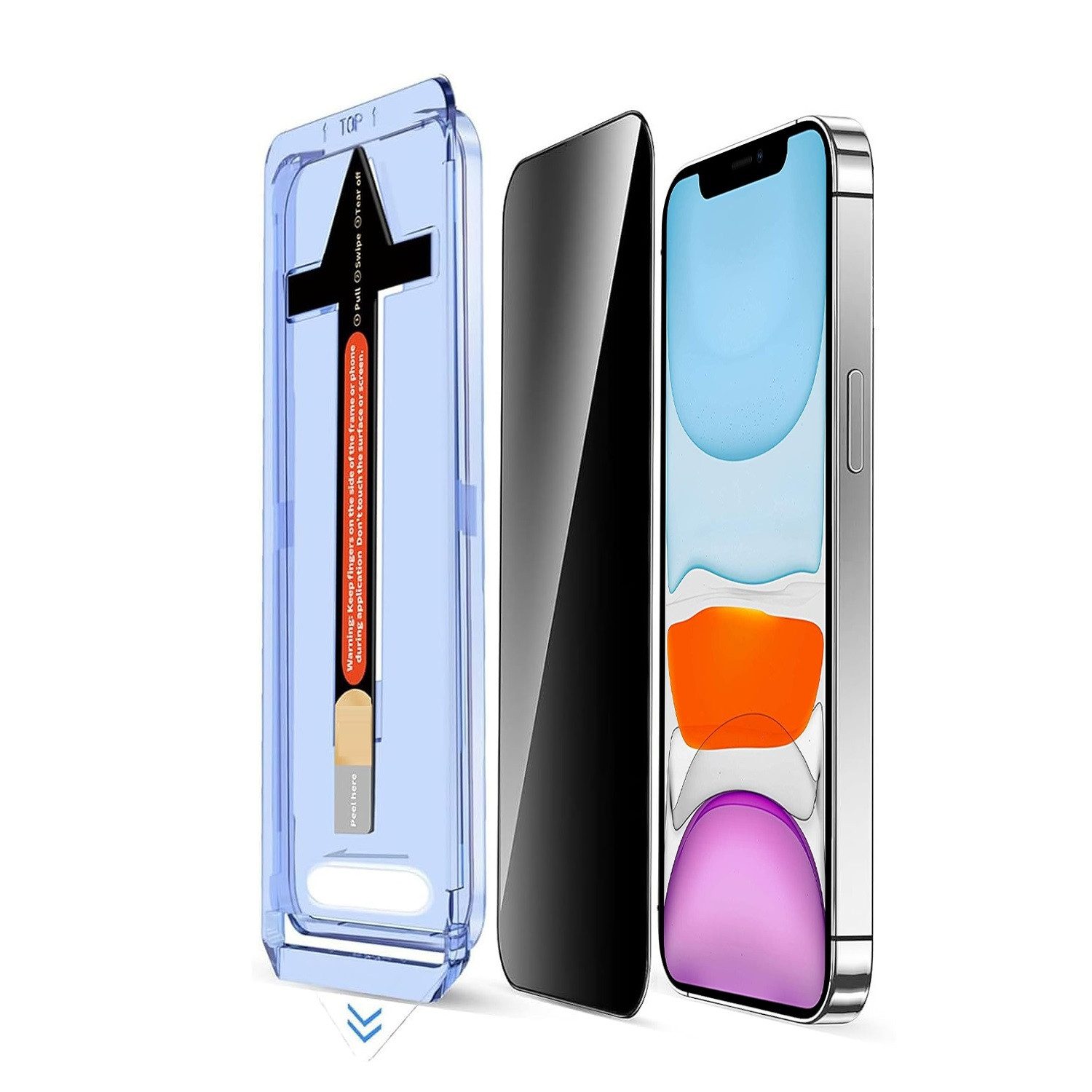 Schutzfolie 2x Blickschutz 9H Panzerglas für iPhone 16e Anti-Spy Privacy Montageh
