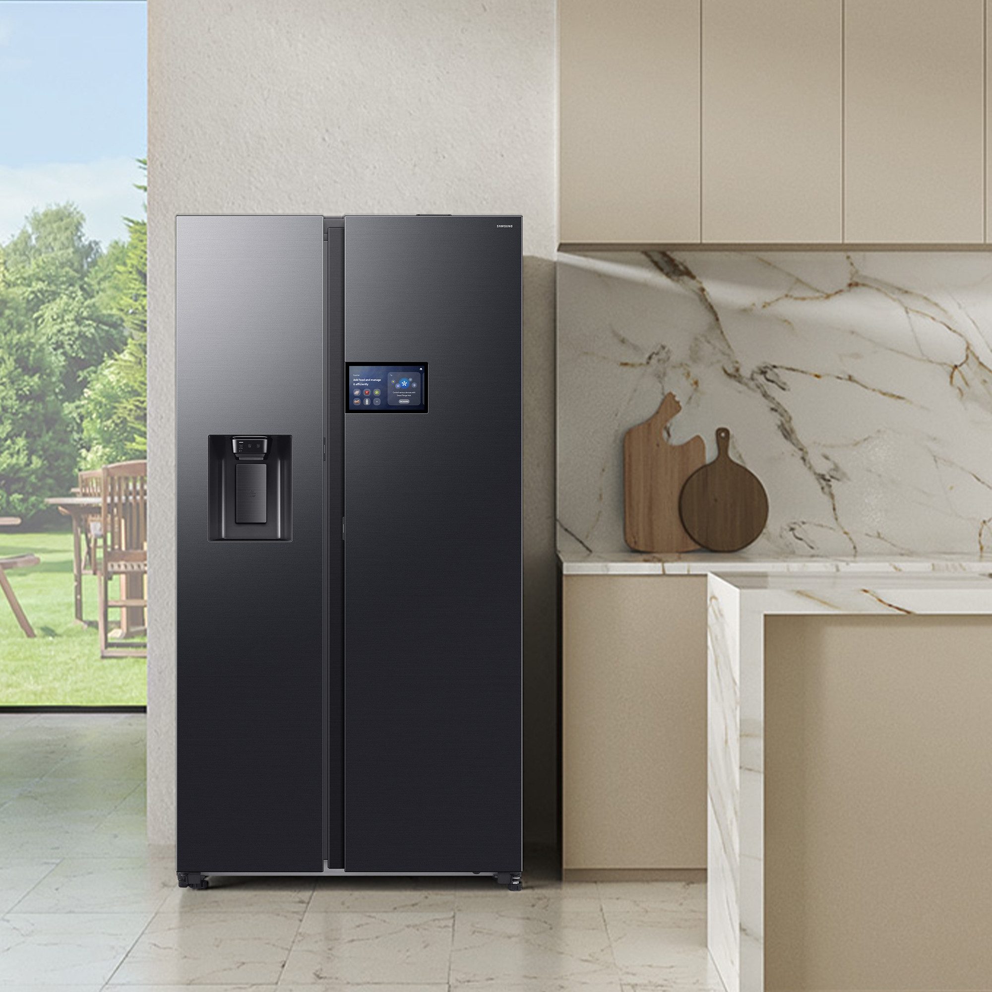 Samsung Side-by-Side RS94F RS90F65EDF, 178,4 cm hoch, 91,2 cm breit, Separate Temperaturregelung für Kühl- und Gefrierbereich