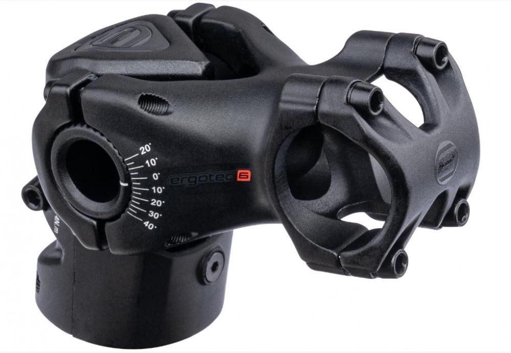 Ergotec Fahrradlenker ERGOTEC Vorbau Swell RE 70 i Ahead 35mm verstellbar -20°/+40° schwarz