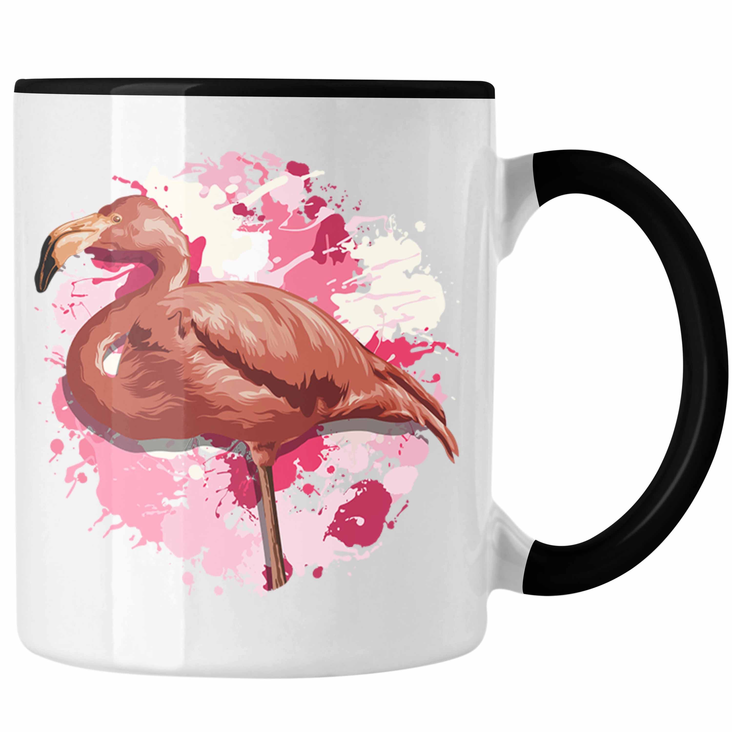 Trendation Tasse Flamingo Tasse Geschenk Grafik Geschenkidee Tiere Frauen Lustige Grafi, Keramik