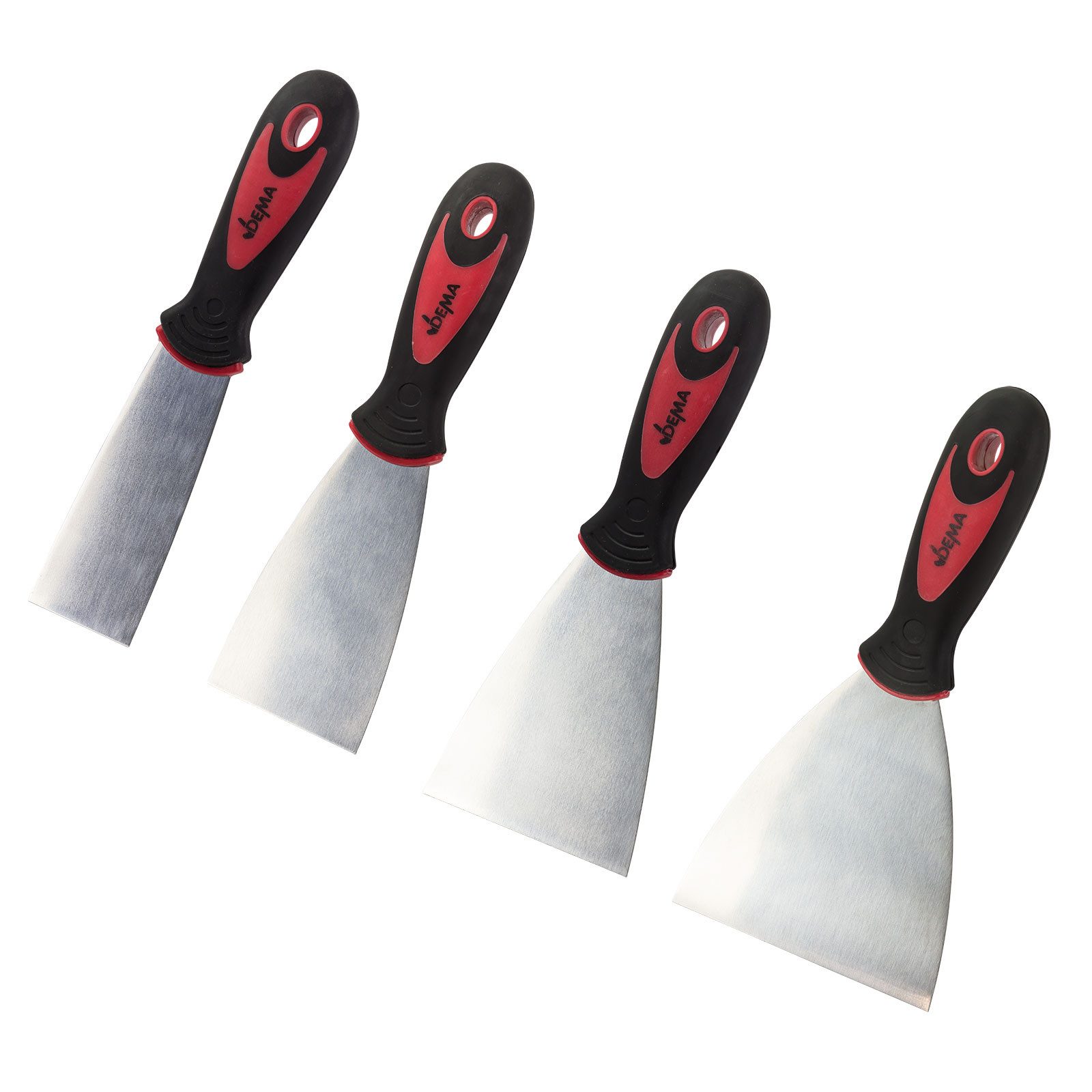 Universalspachtel Spachtel Set mit Kunststoff Griff 4tlg