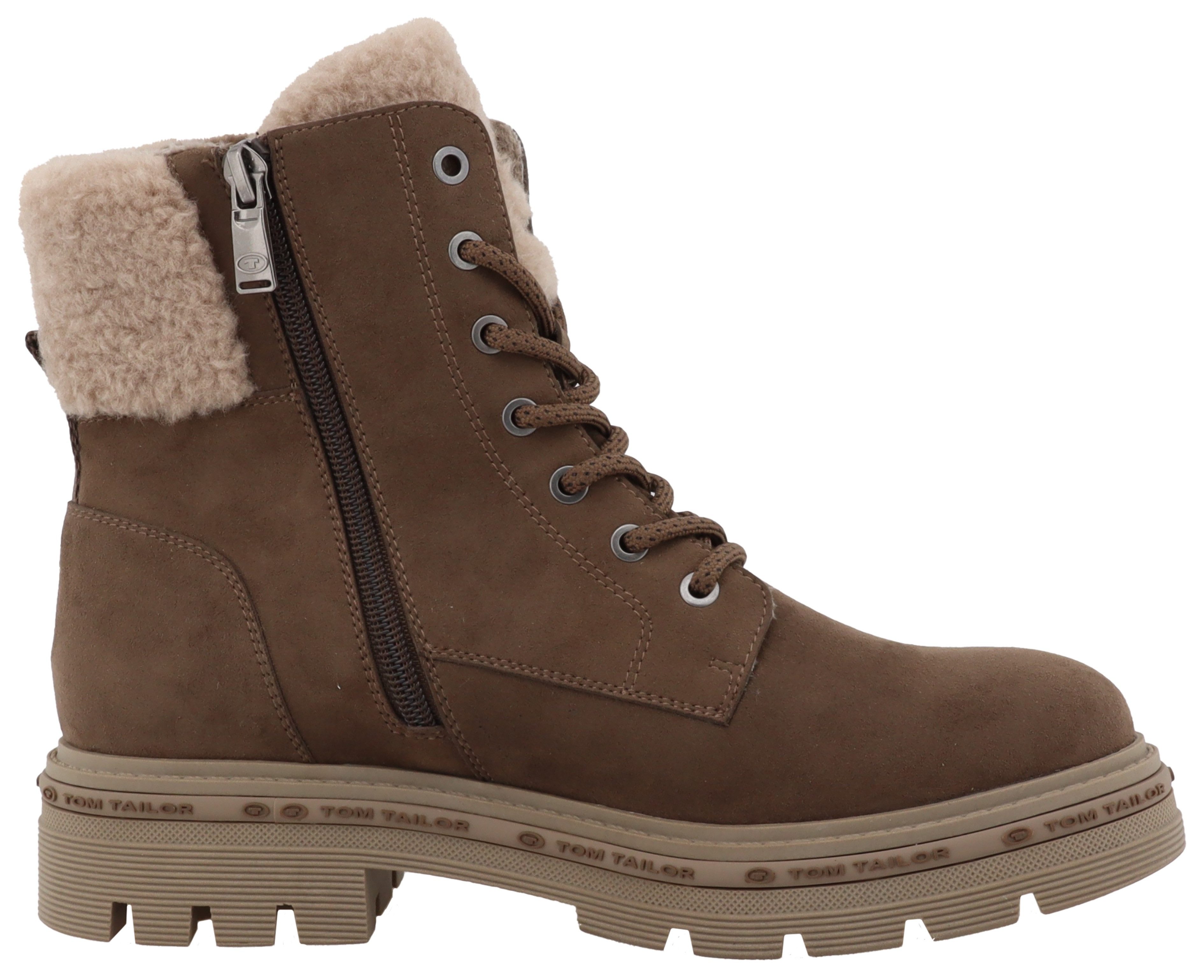TOM TAILOR Winterboots, Blockabsatz, Schnürboots, Winterstiefelette günstig online kaufen