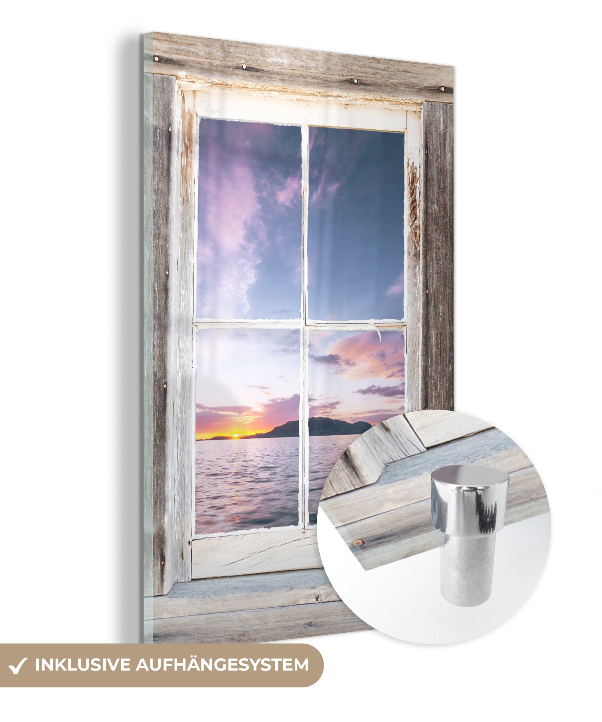 MuchoWow Acrylglasbild Aussicht - Insel - Meer, (1 St), Glasbilder - Bilder auf Glas Wandbild - Foto auf Glas - Wanddekoration