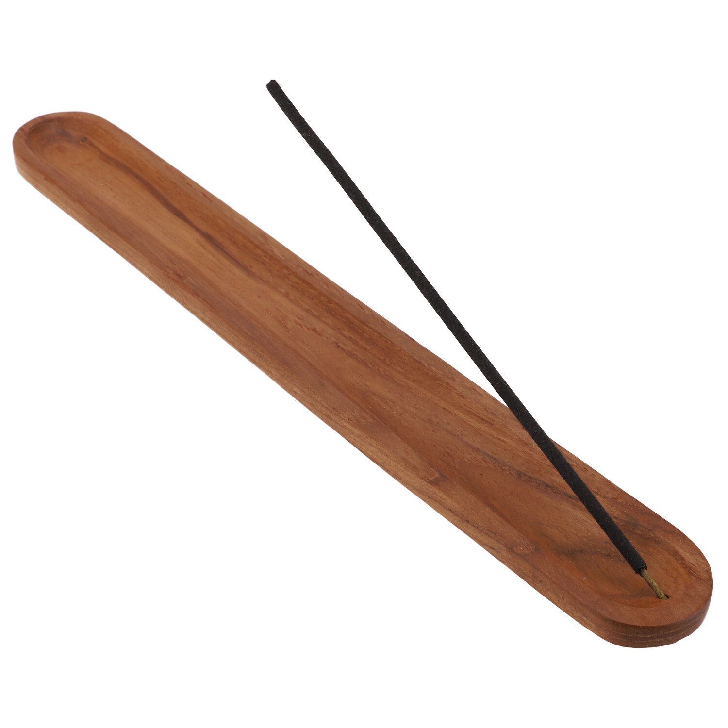 Guru-Shop Räucherstäbchen-Halter Räucherstäbchenhalter aus Teakholz - oval
