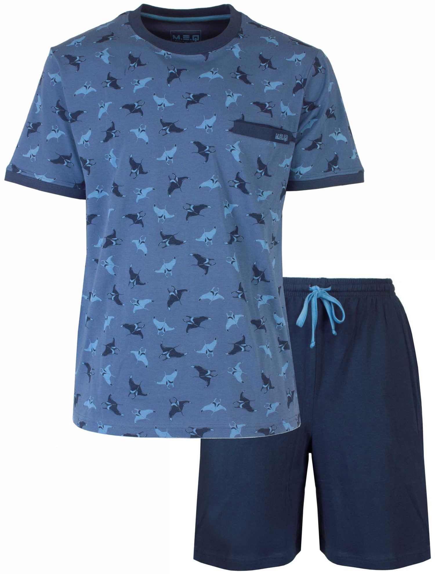 M.E.Q. Schlafanzug Herren Pyjama kurz Shorty günstig online kaufen