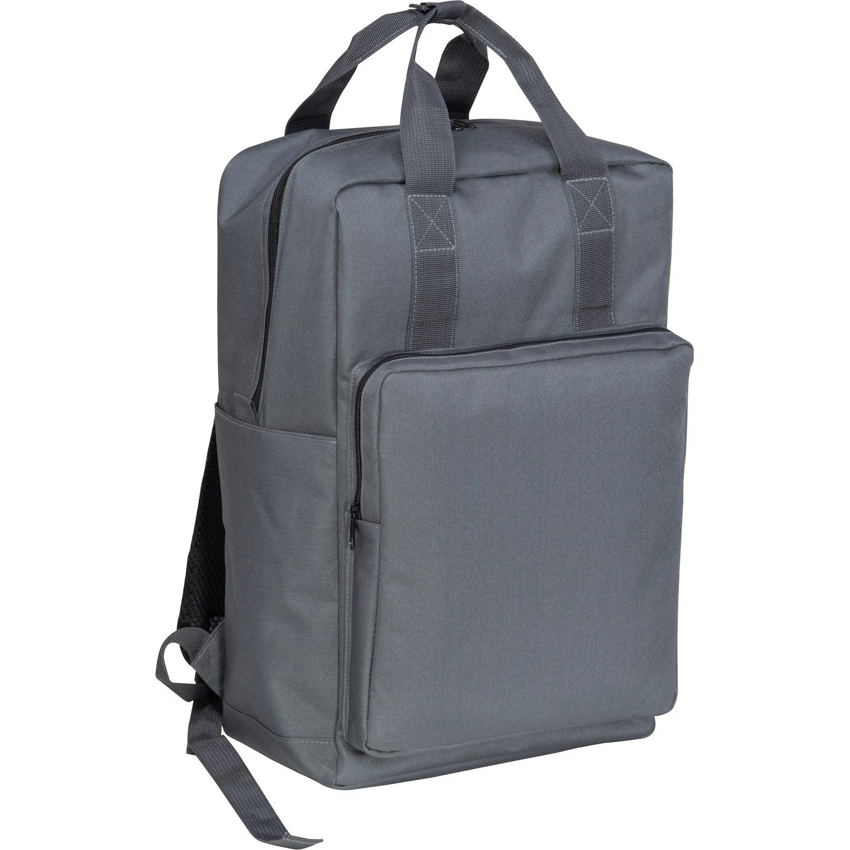 Macma Freizeitrucksack Rucksack mit Laptopfach und Zusatzfächern / aus RPET / Farbe: grau