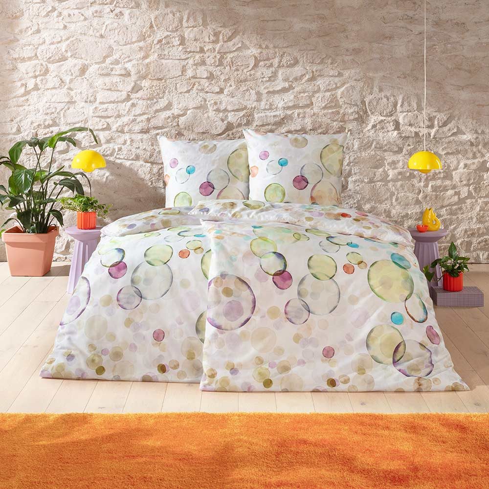 Estella Bettwäsche Jasmine, Mako-Satin, 2 teilig, Feinster Mako-Satin aus 100% Baumwolle