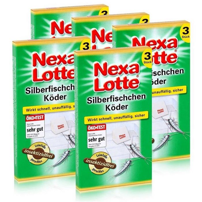 Nexa Lotte Insektenfalle Nexa Lotte Silberfischchen Köder 3 stk. - Leimfalle geruchlos (5er Pac